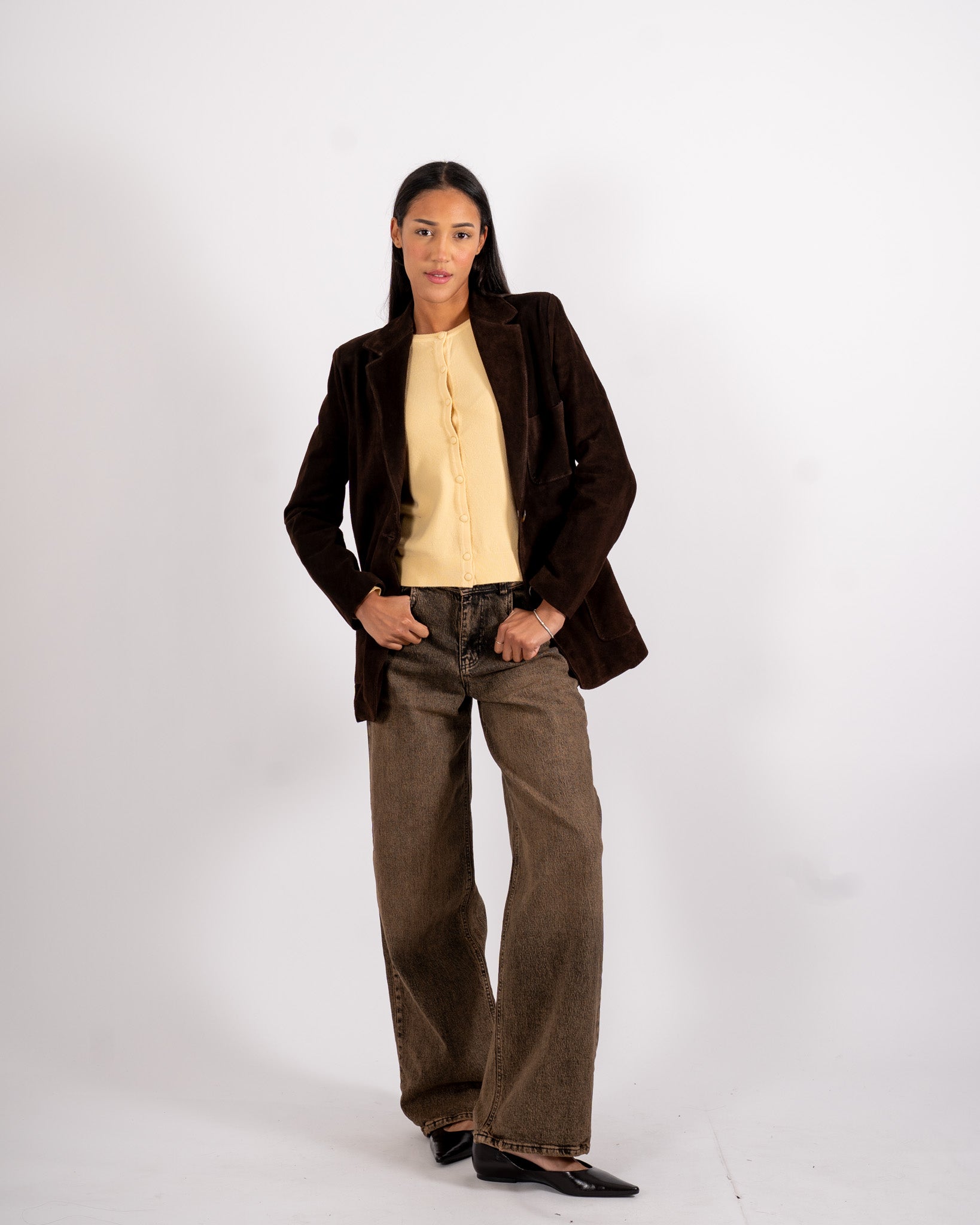 Blazer con tasche in crosta vintage - Dragana