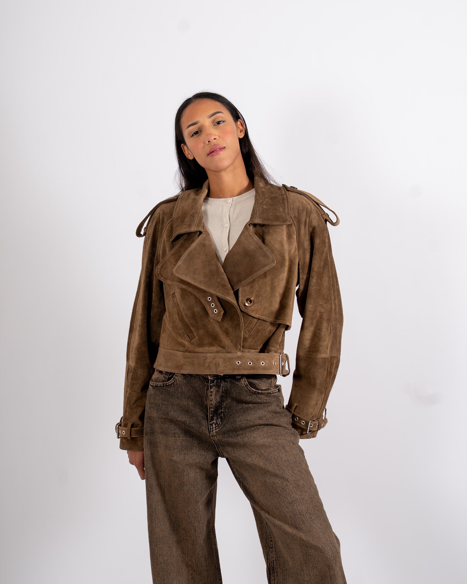 Biker monopetto in crosta vintage - Ayanna