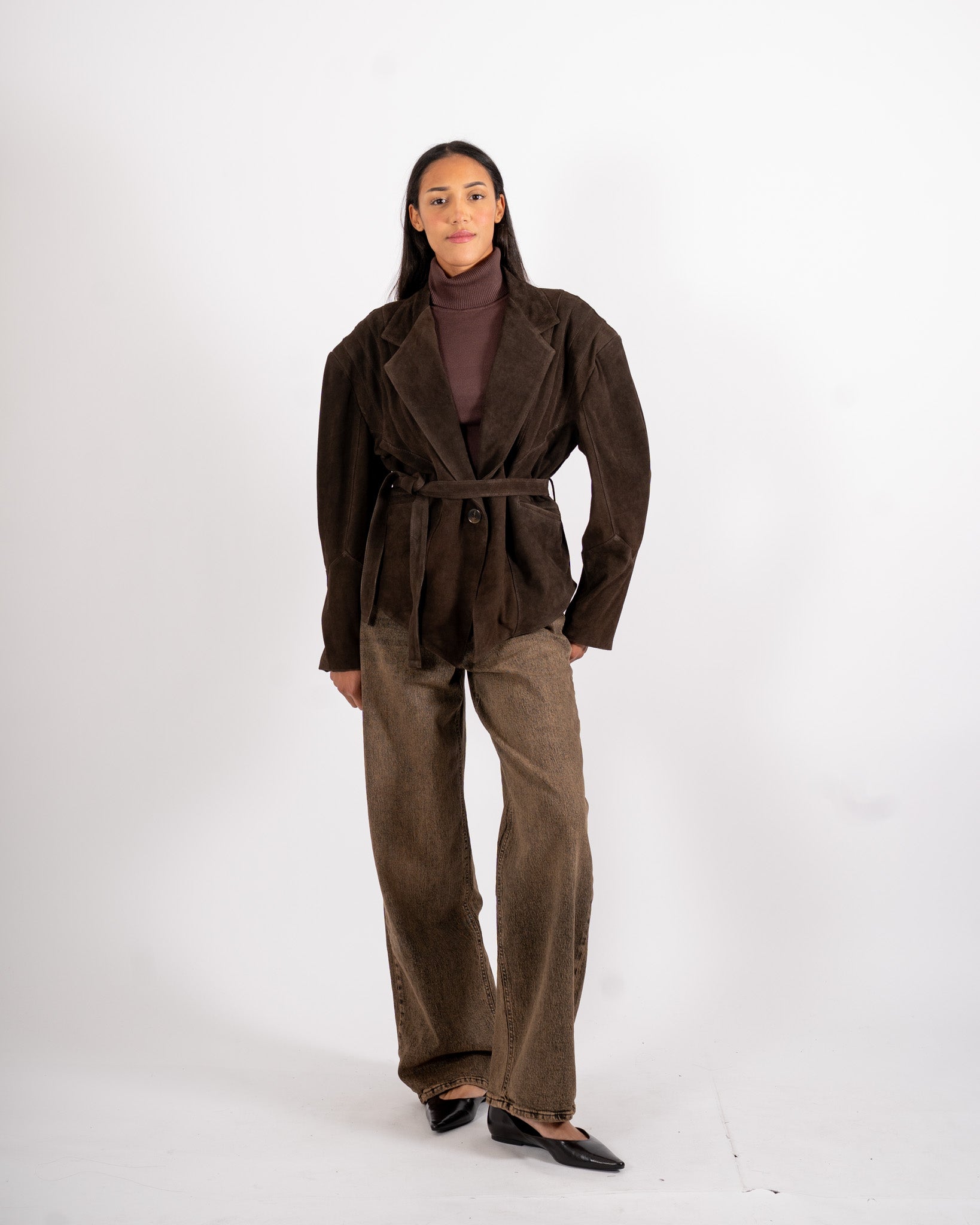 Giacca monopetto in crosta vintage - Shona