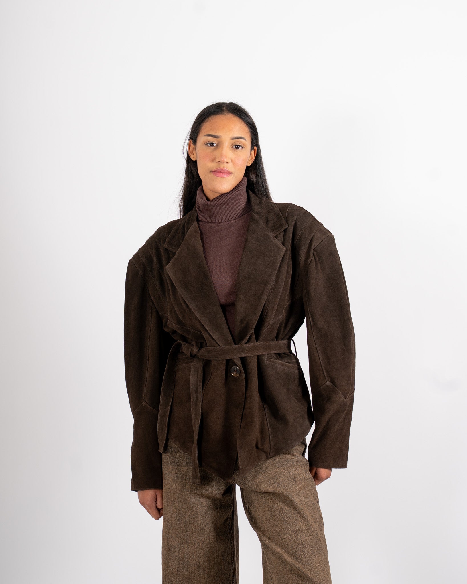 Giacca monopetto in crosta vintage - Shona