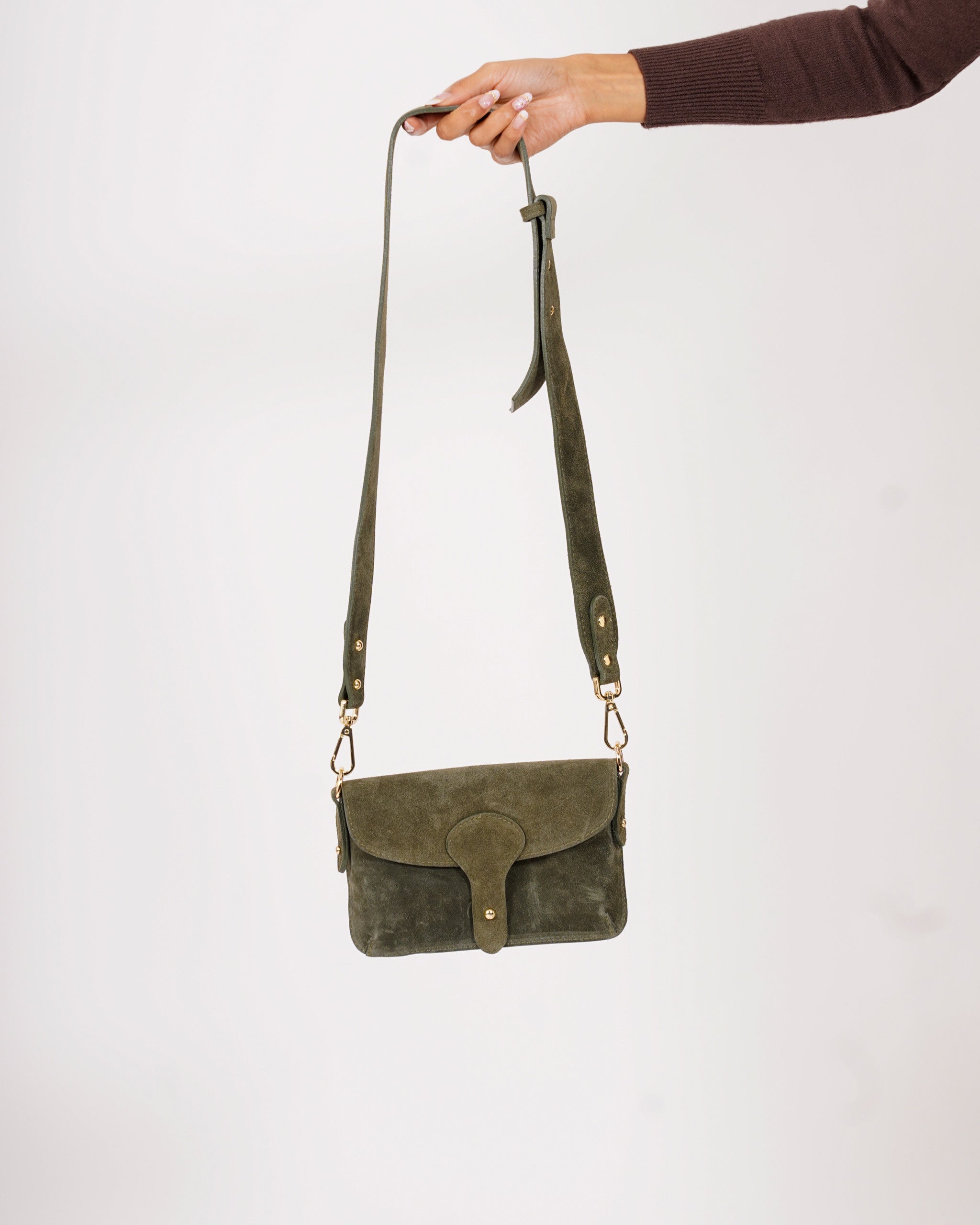 Mini borsa con tracolla in camoscio - Fixia