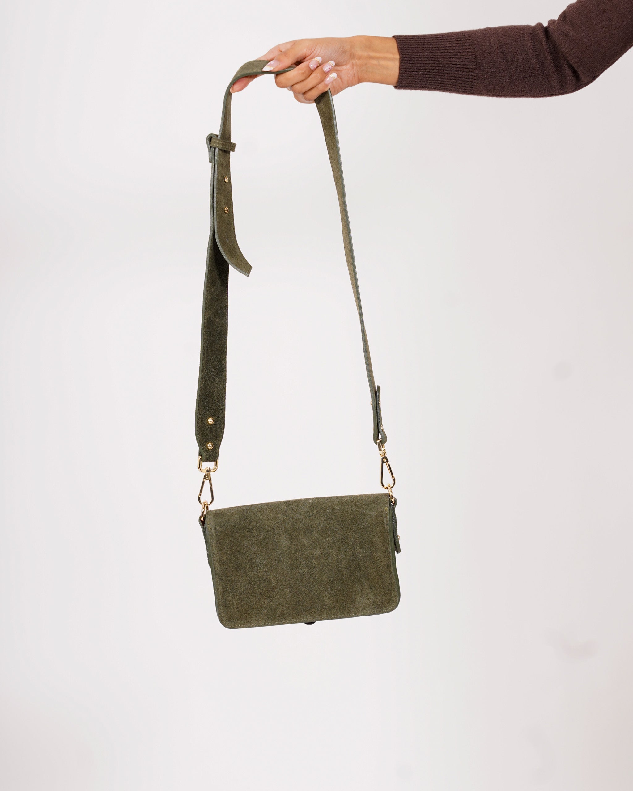 Mini borsa con tracolla in camoscio - Fixia