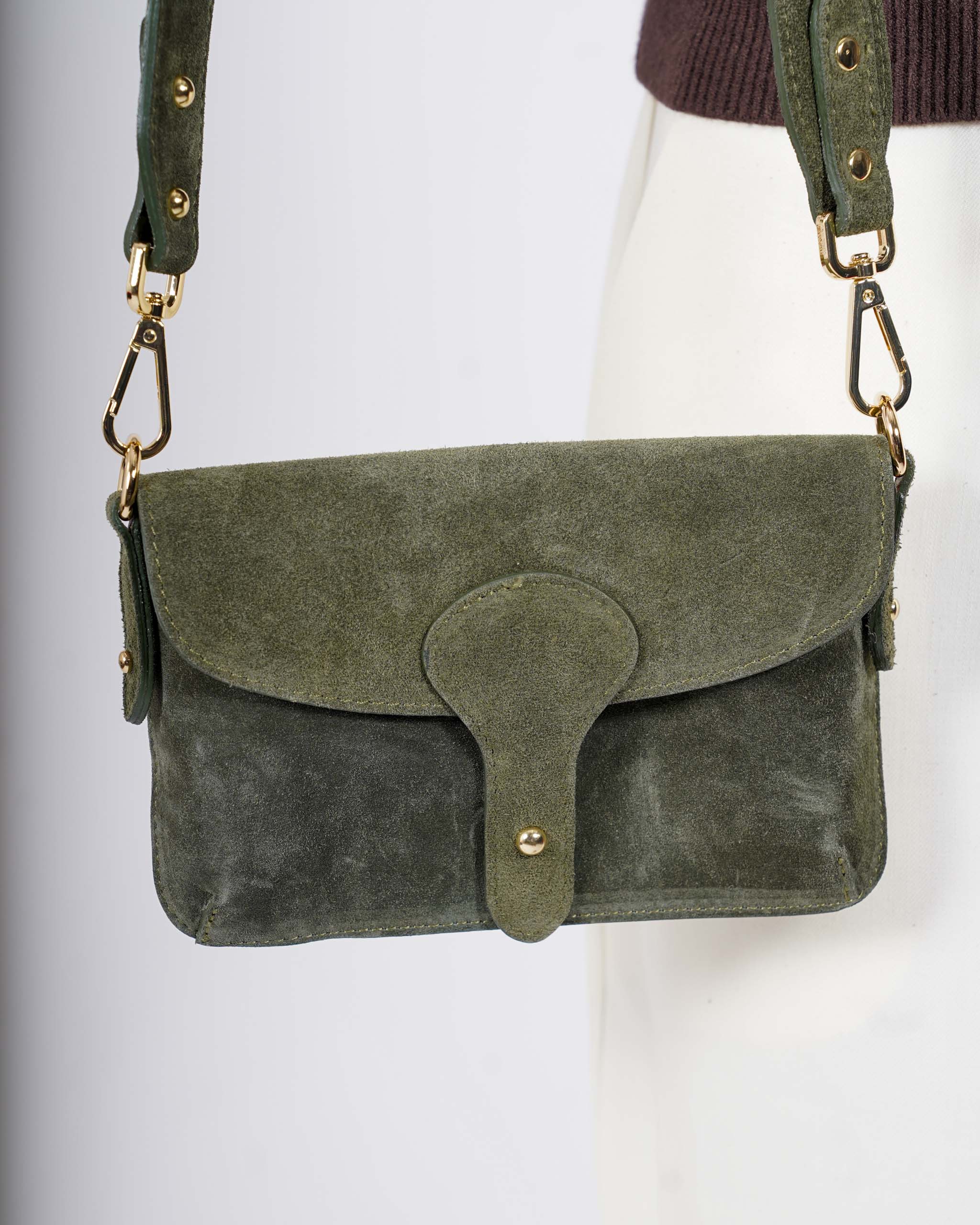 Mini borsa con tracolla in camoscio - Fixia