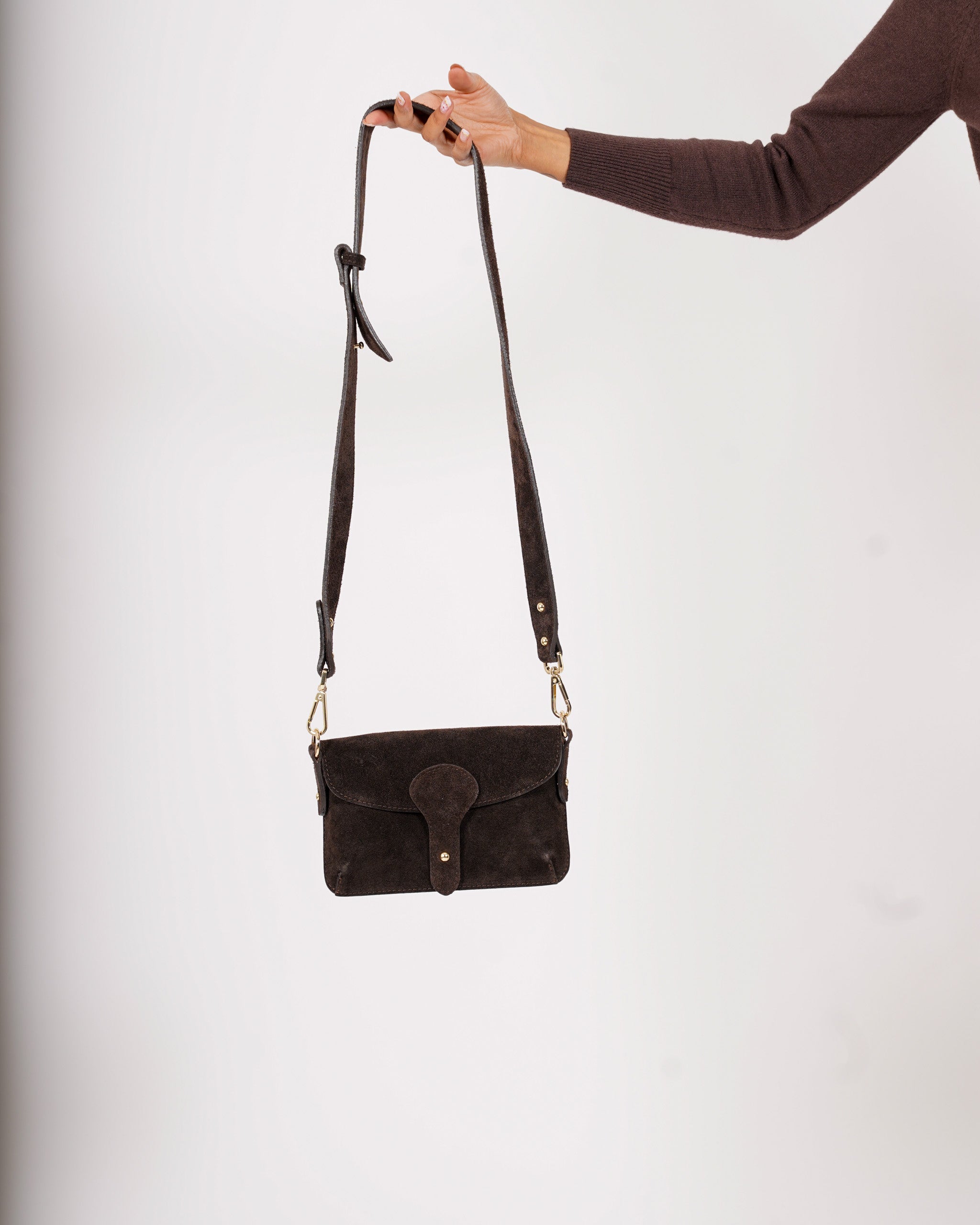 Mini borsa con tracolla in camoscio - Fixia