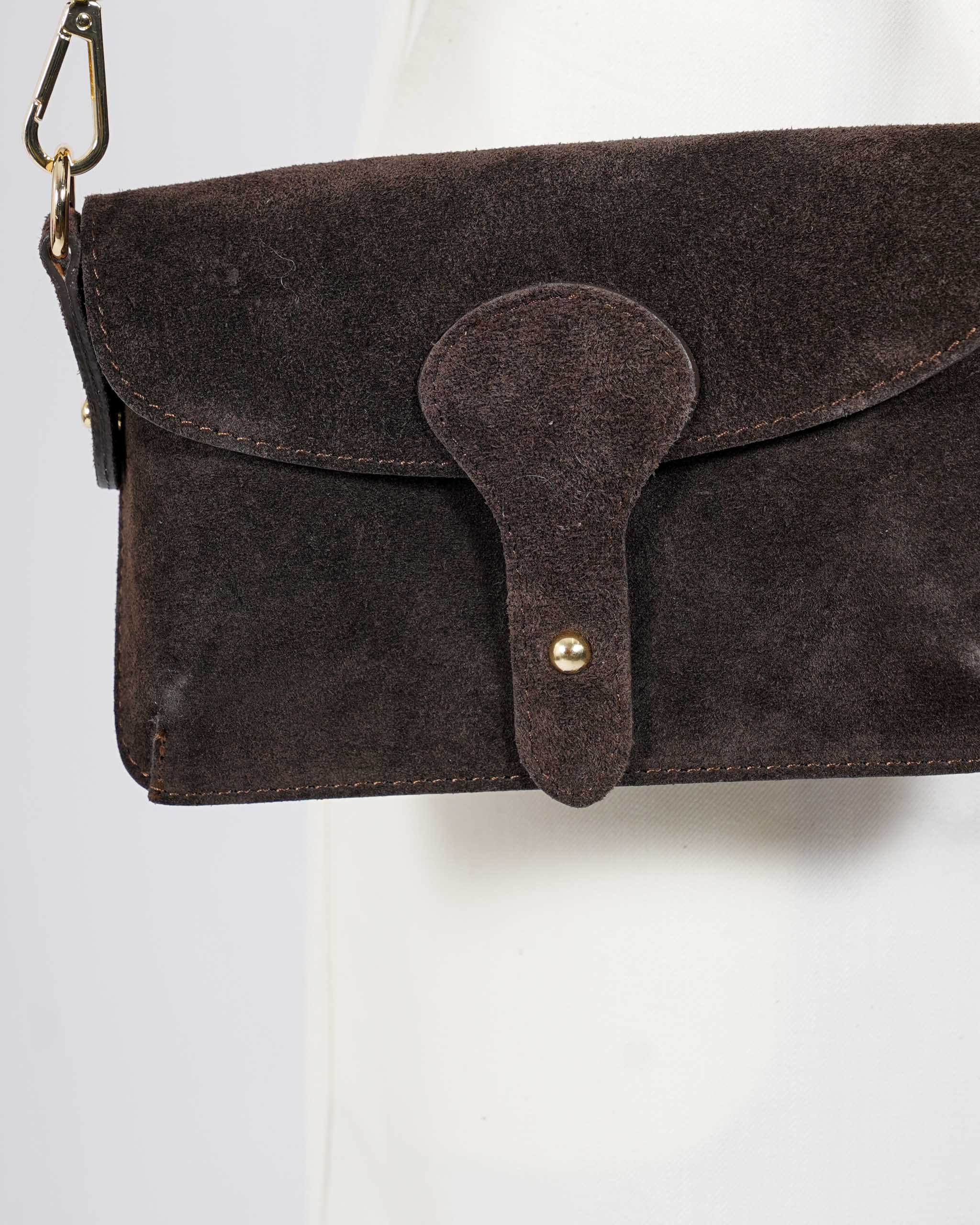 Mini borsa con tracolla in camoscio - Fixia
