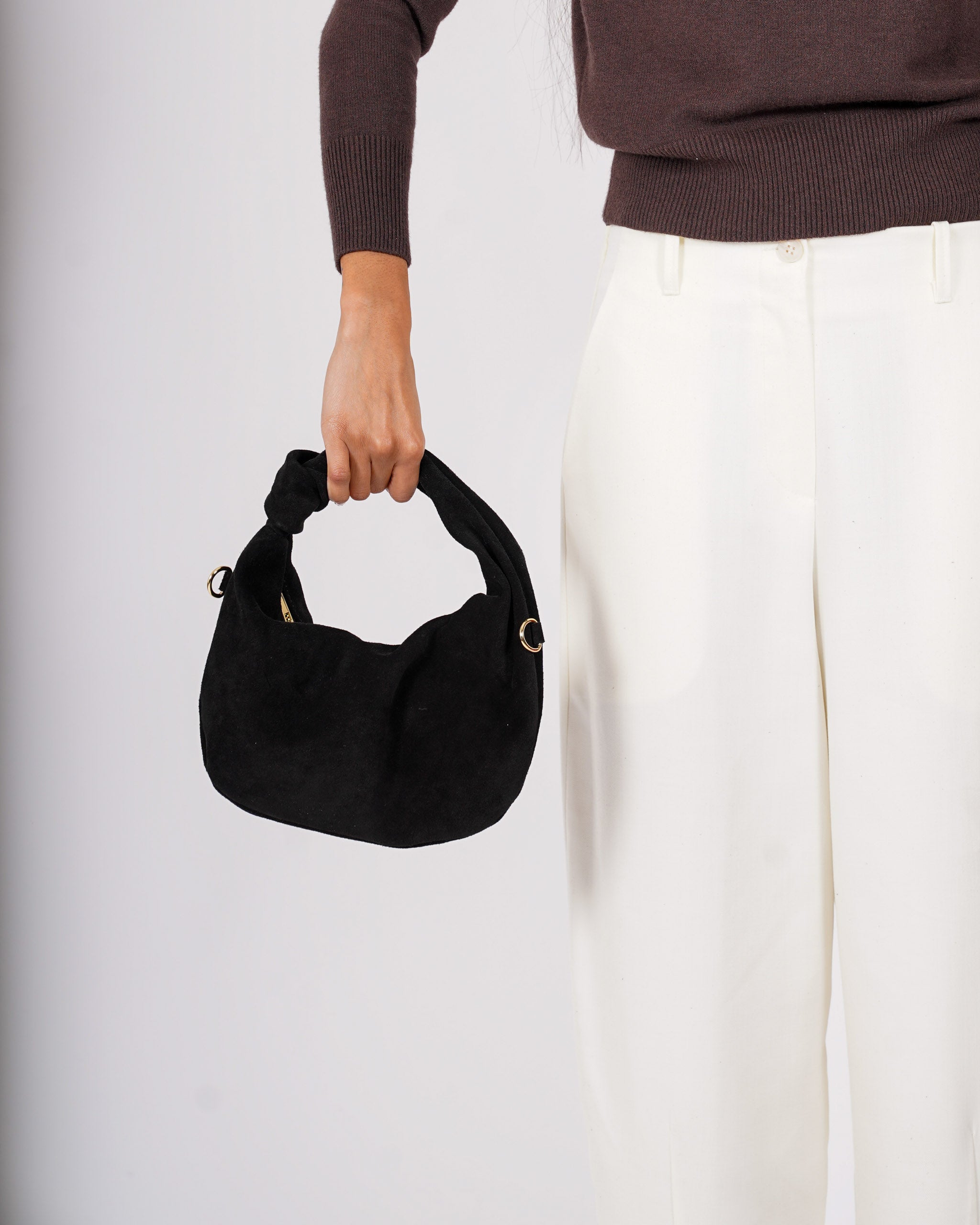 Mini borsa con nodo in camoscio - Groda