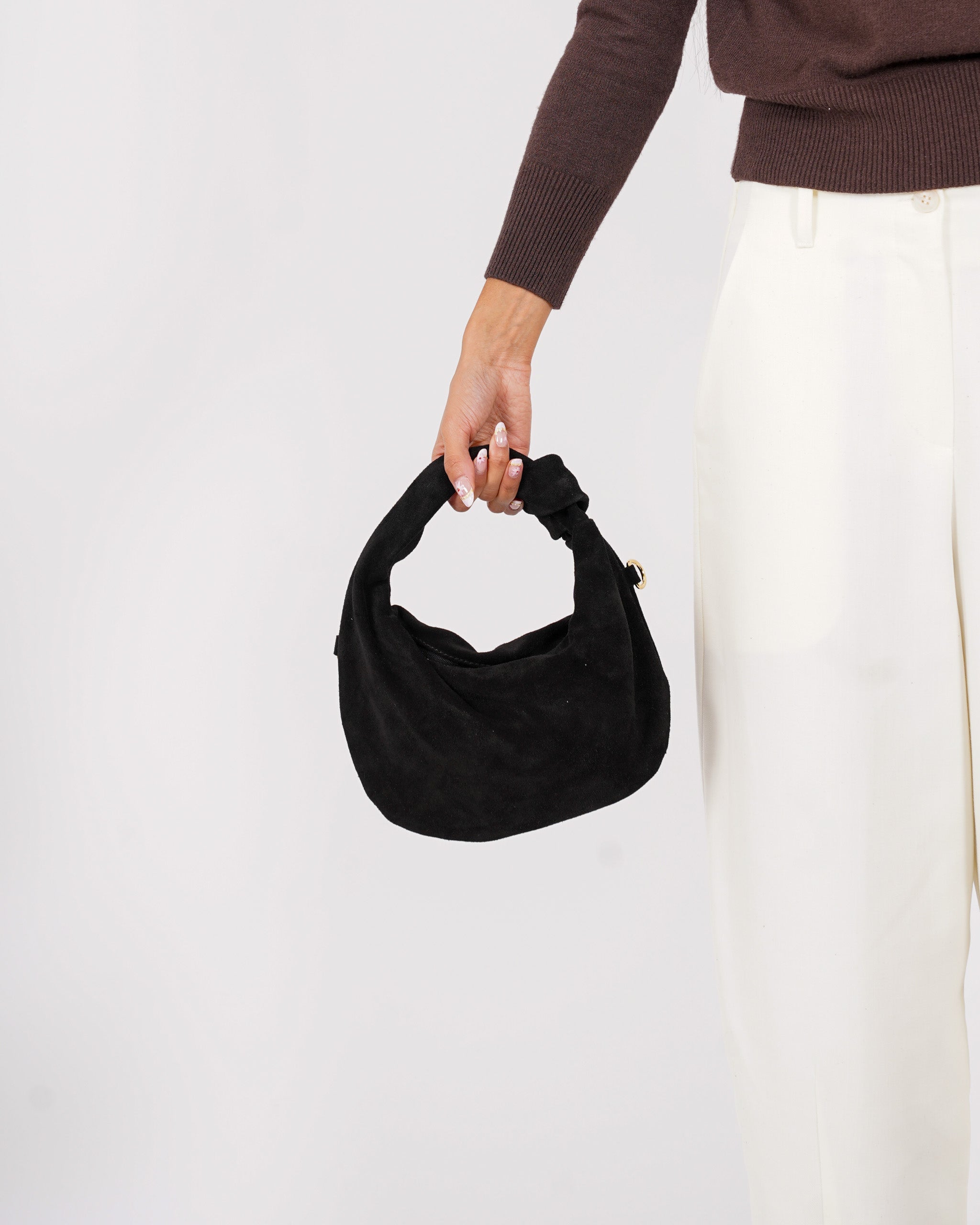 Mini borsa con nodo in camoscio - Groda