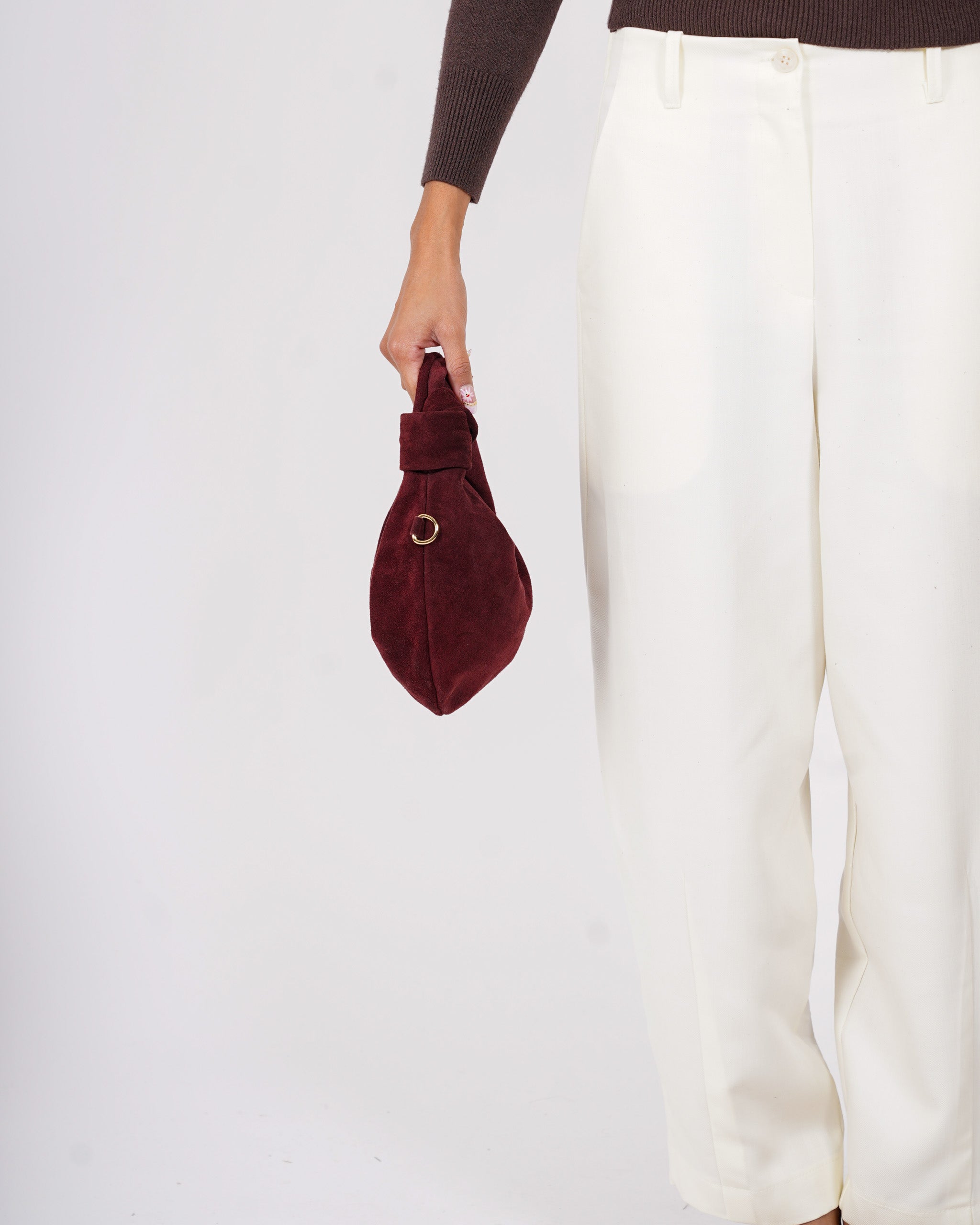 Mini borsa con nodo in camoscio - Groda