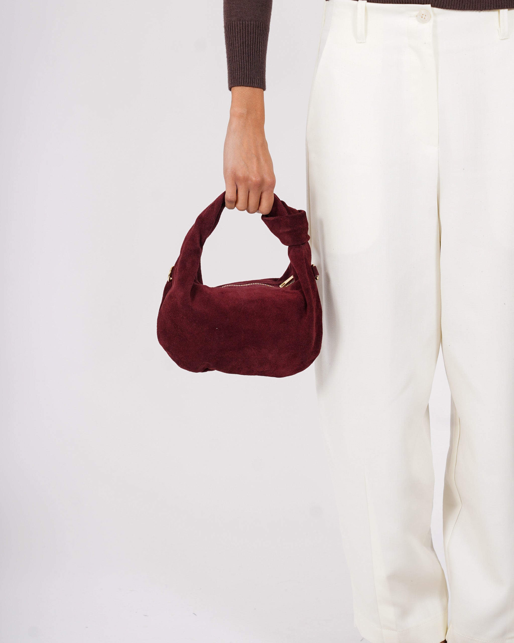 Mini borsa con nodo in camoscio - Groda