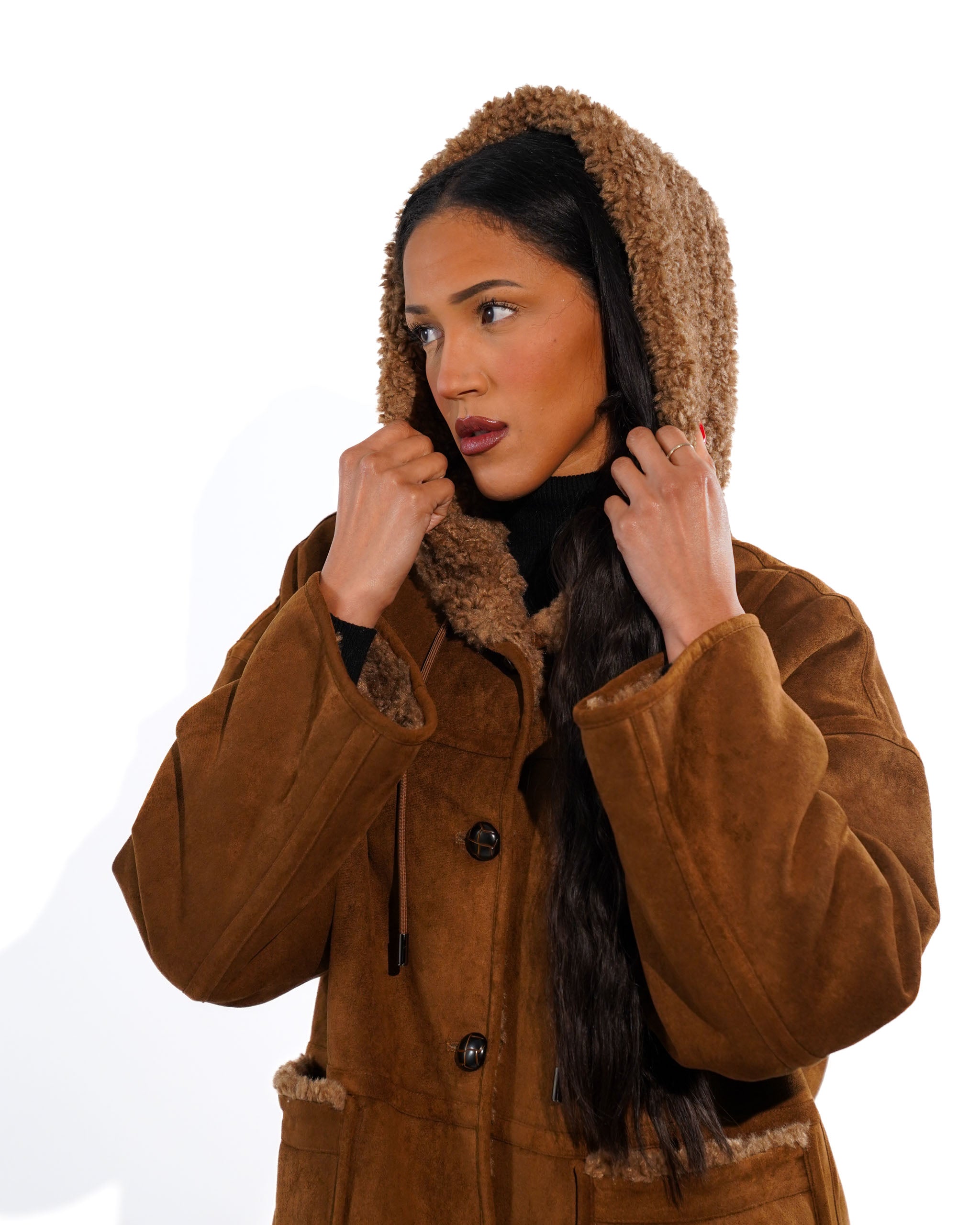 Ecomontone con cappuccio e tasche -Gilda