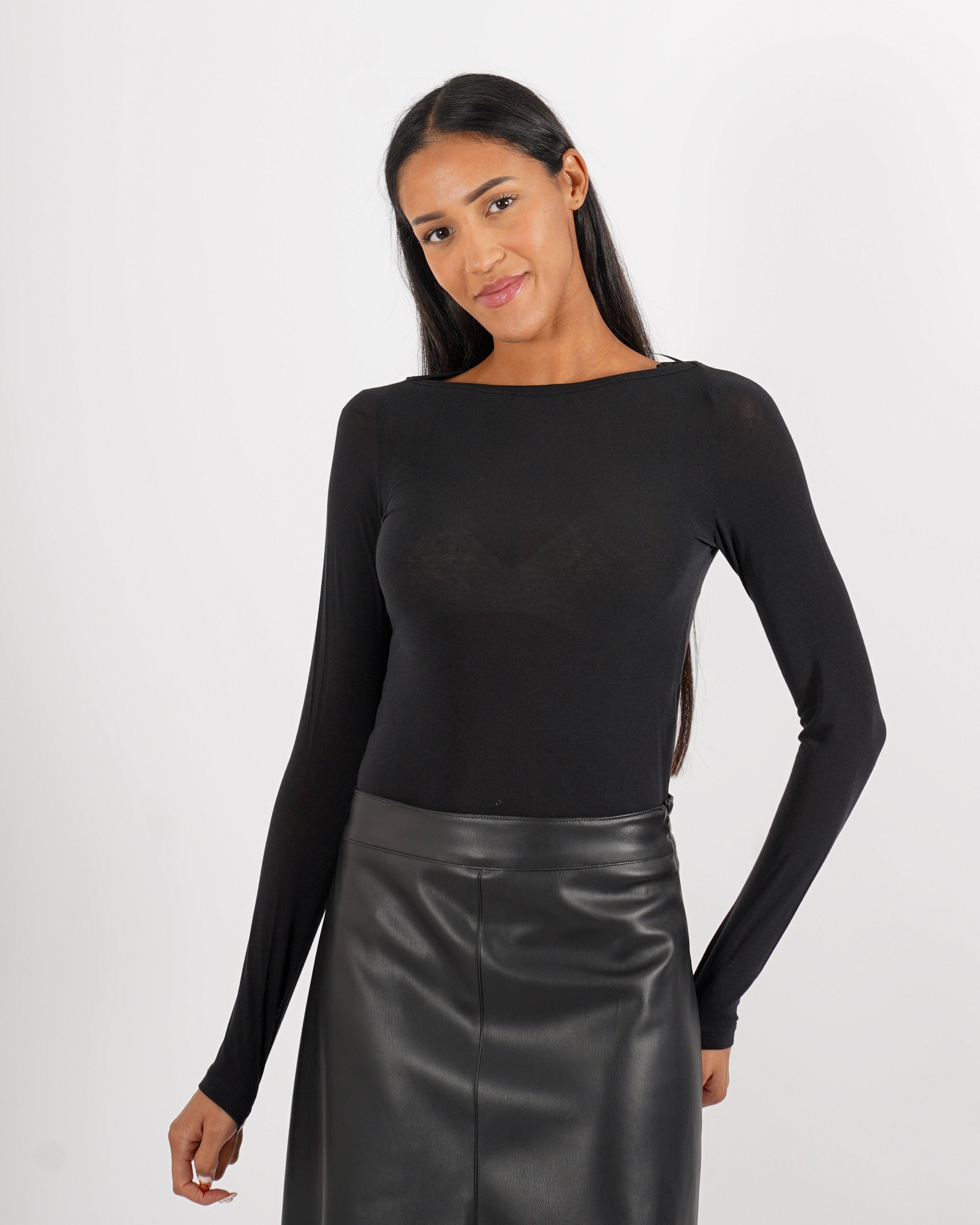 Shirt scollo ampio in mano cashmere - Urmila