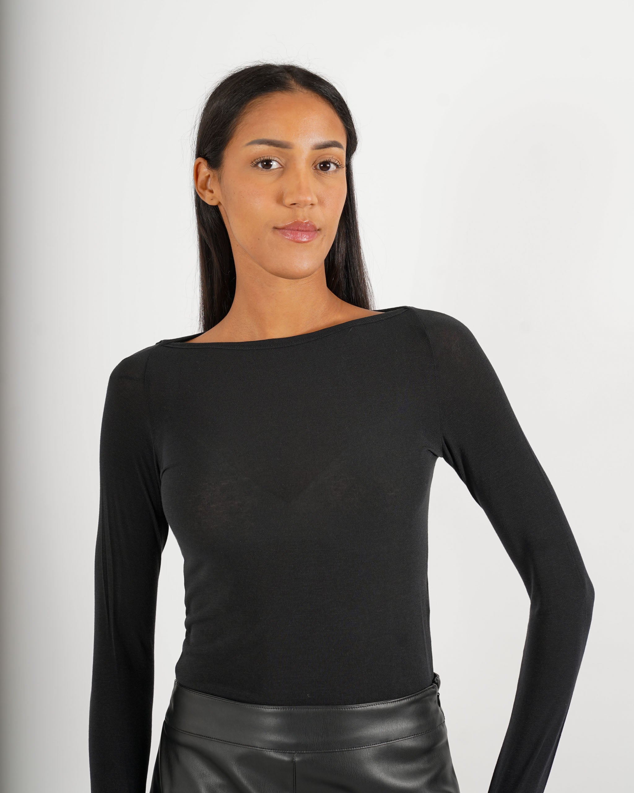 Shirt scollo ampio in mano cashmere - Urmila