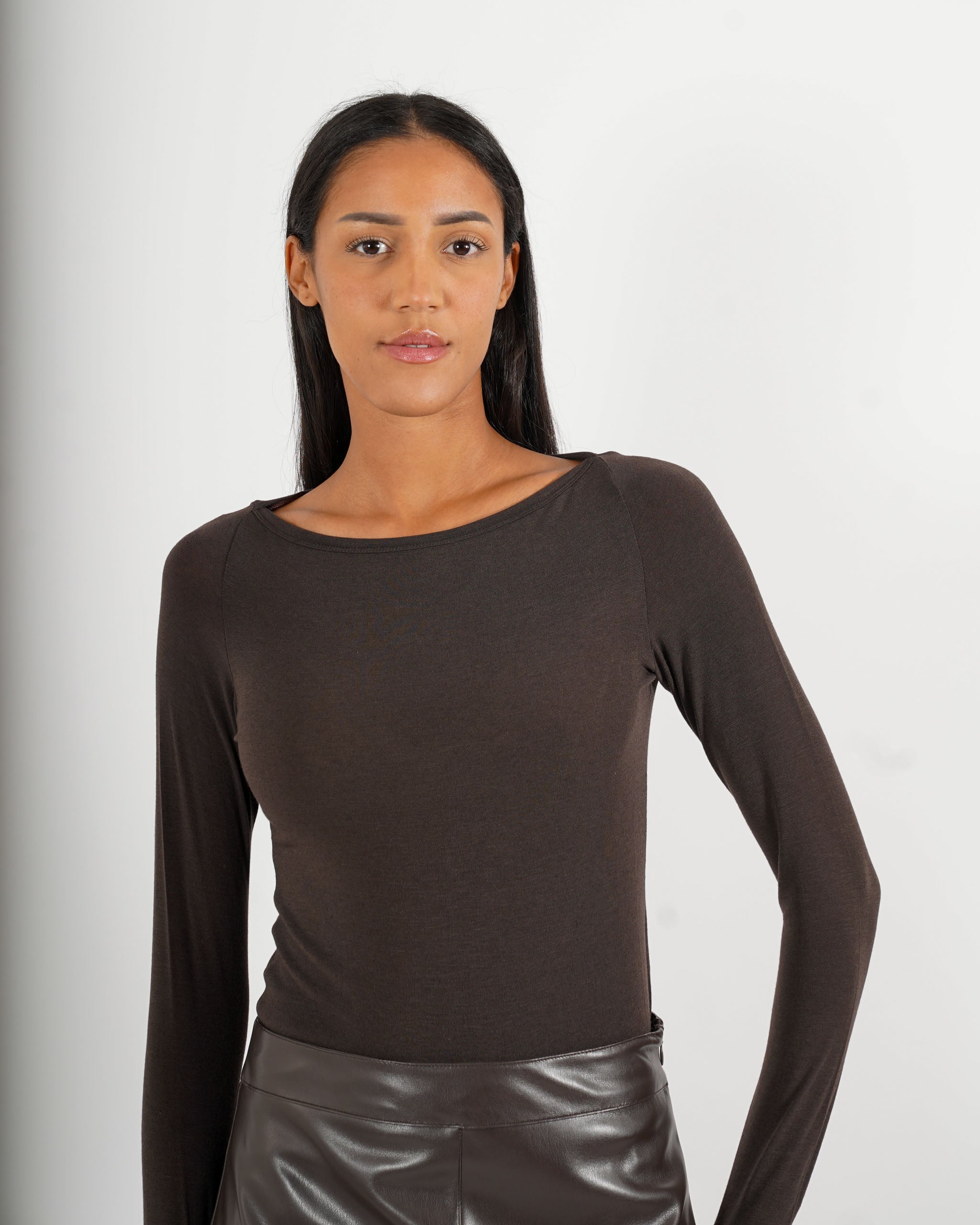 Shirt scollo ampio in mano cashmere - Urmila