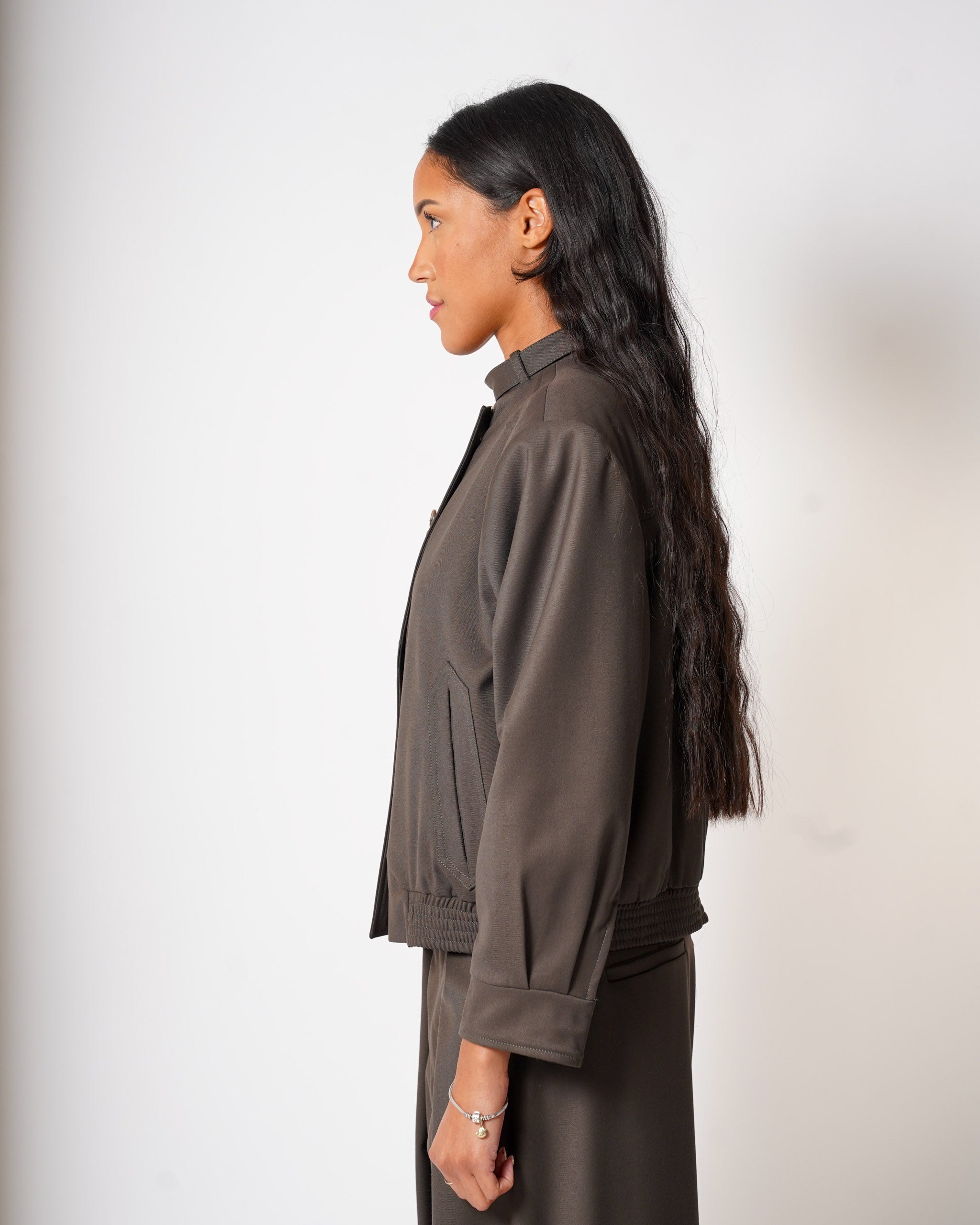 Bomber con bottoni e tasche - Deviata