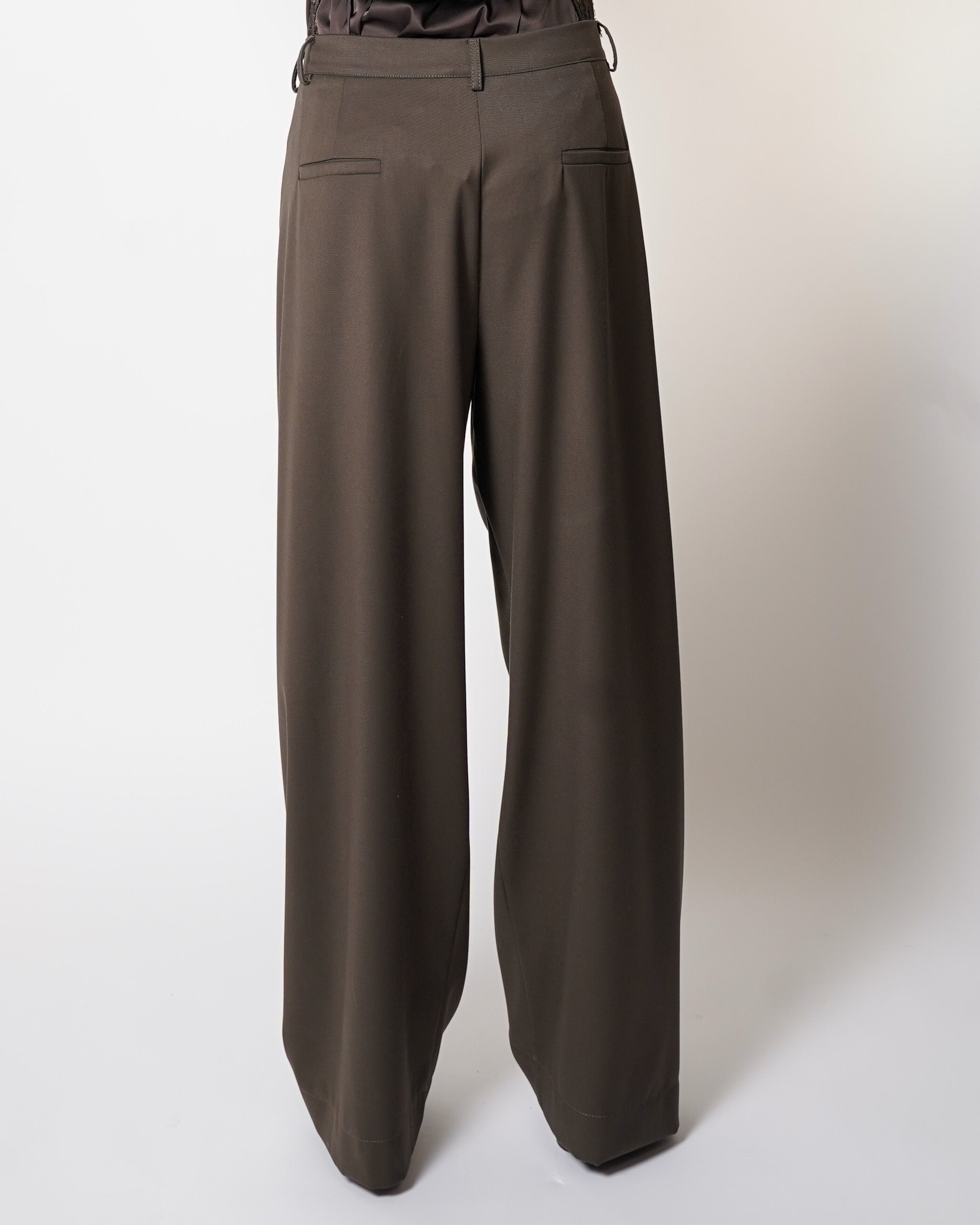 Pantaloni gamba larga con pence  - Fiduciosa