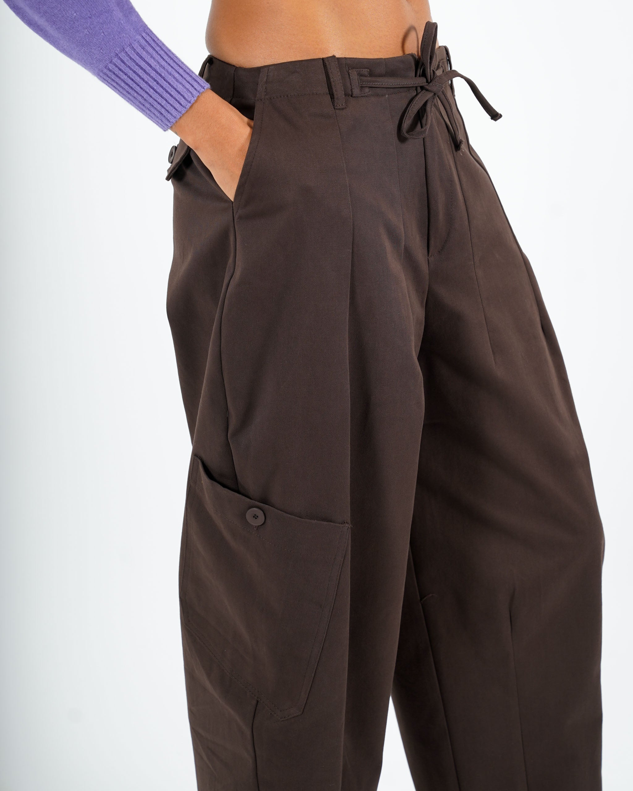 Pantaloni baloon con tasche in cotone - Drastica