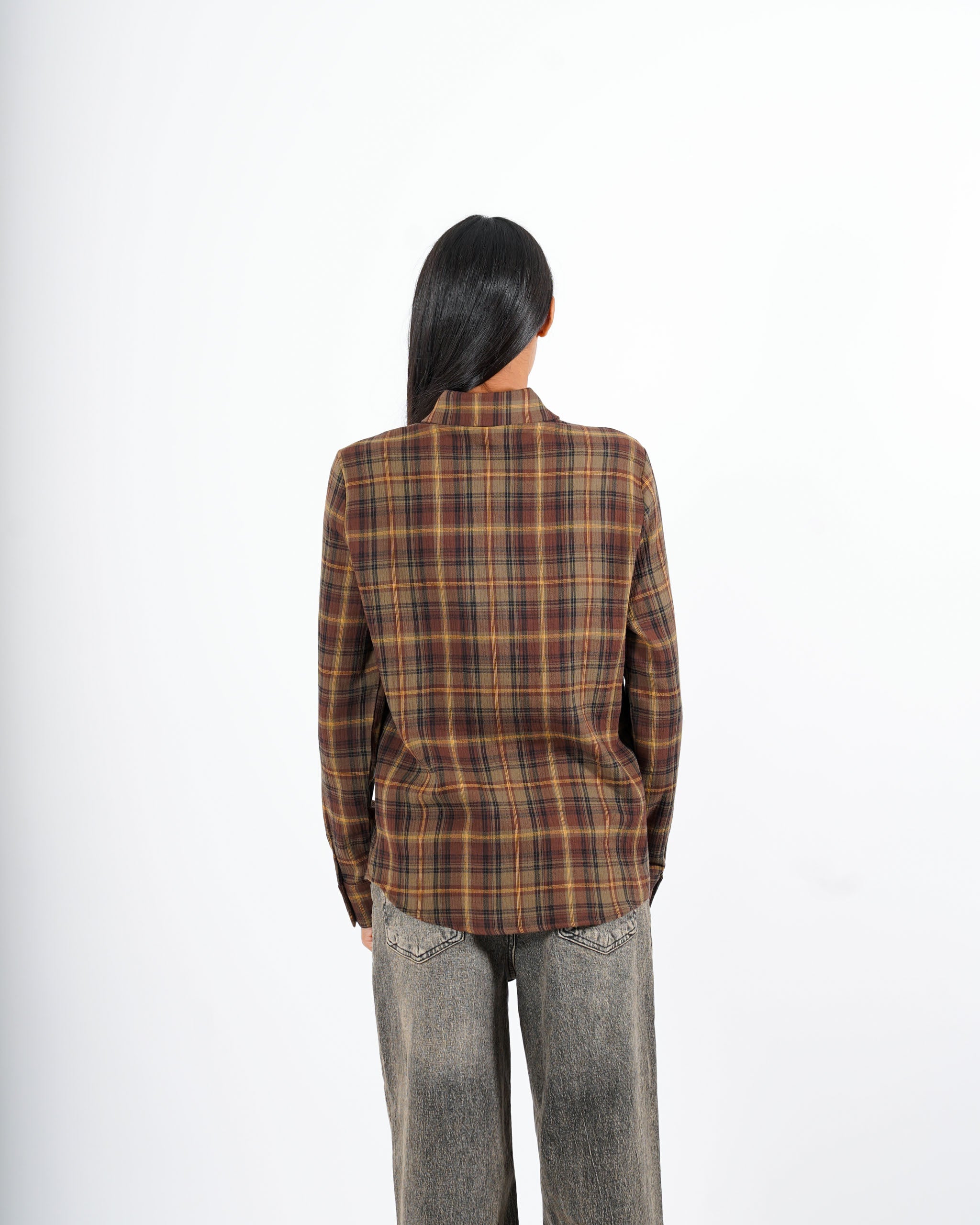 Camicia regular fit stampa check in cotone - Mirleft