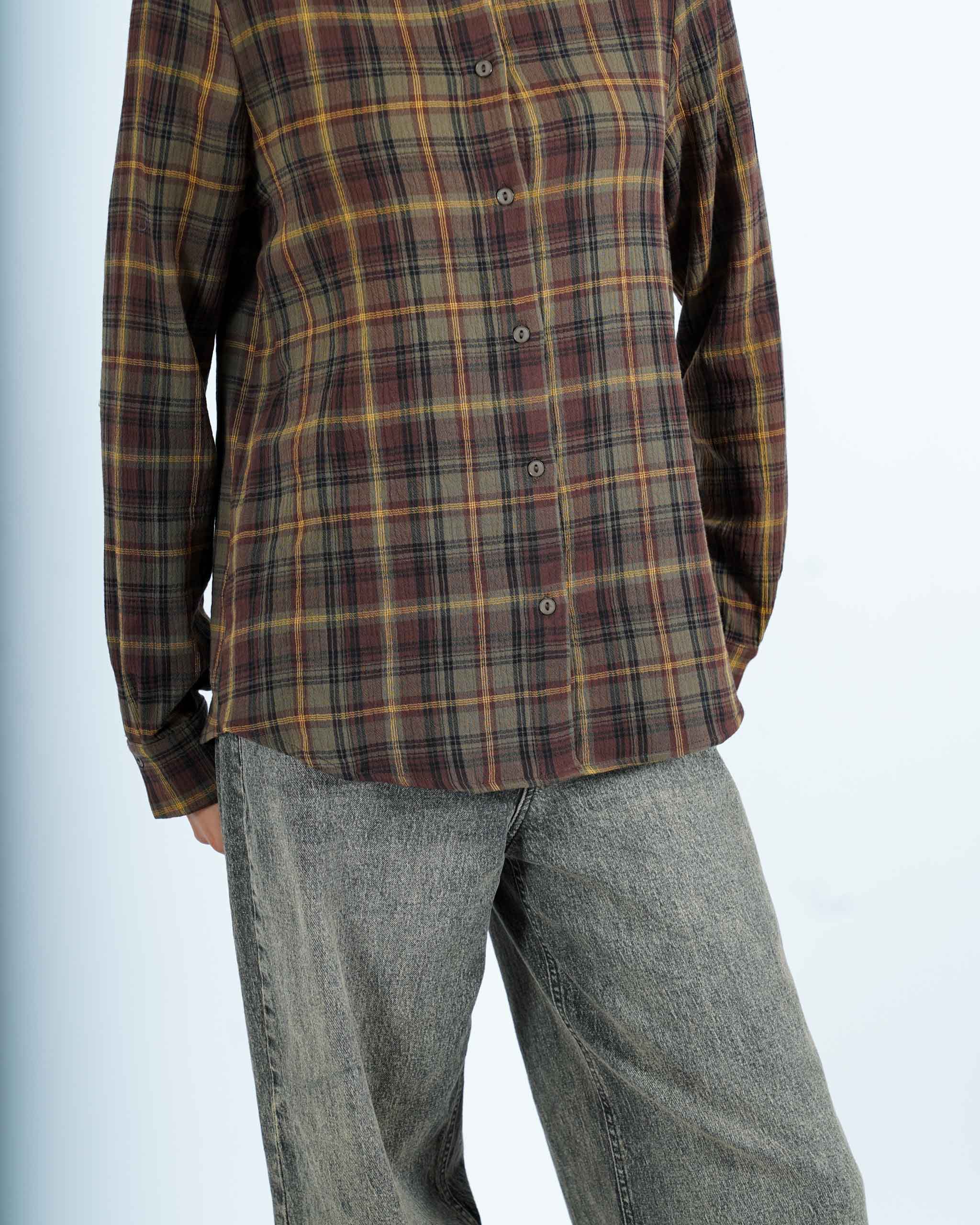 Camicia regular fit stampa check in cotone - Mirleft