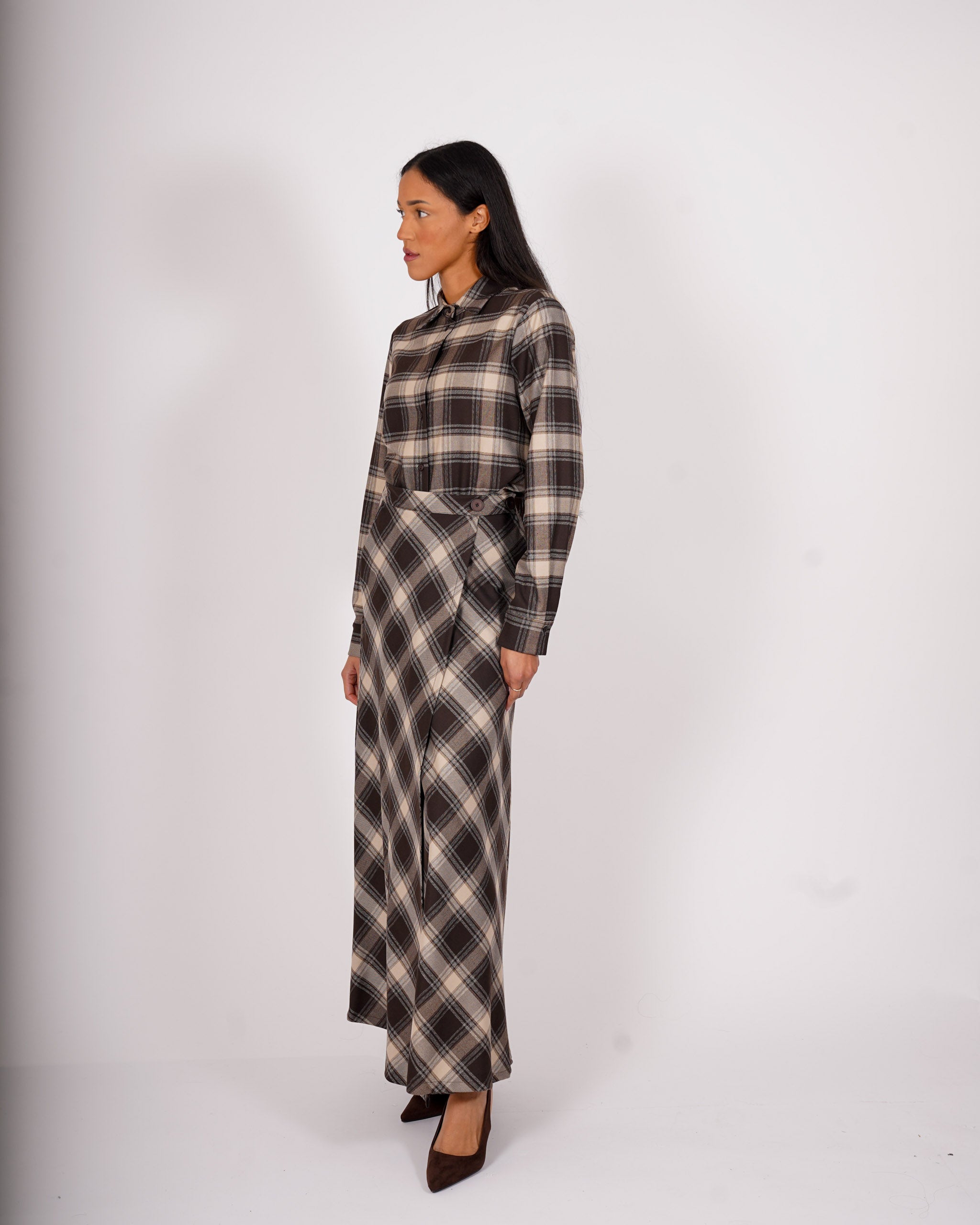 Gonna lunga stampa check - Rispettosa