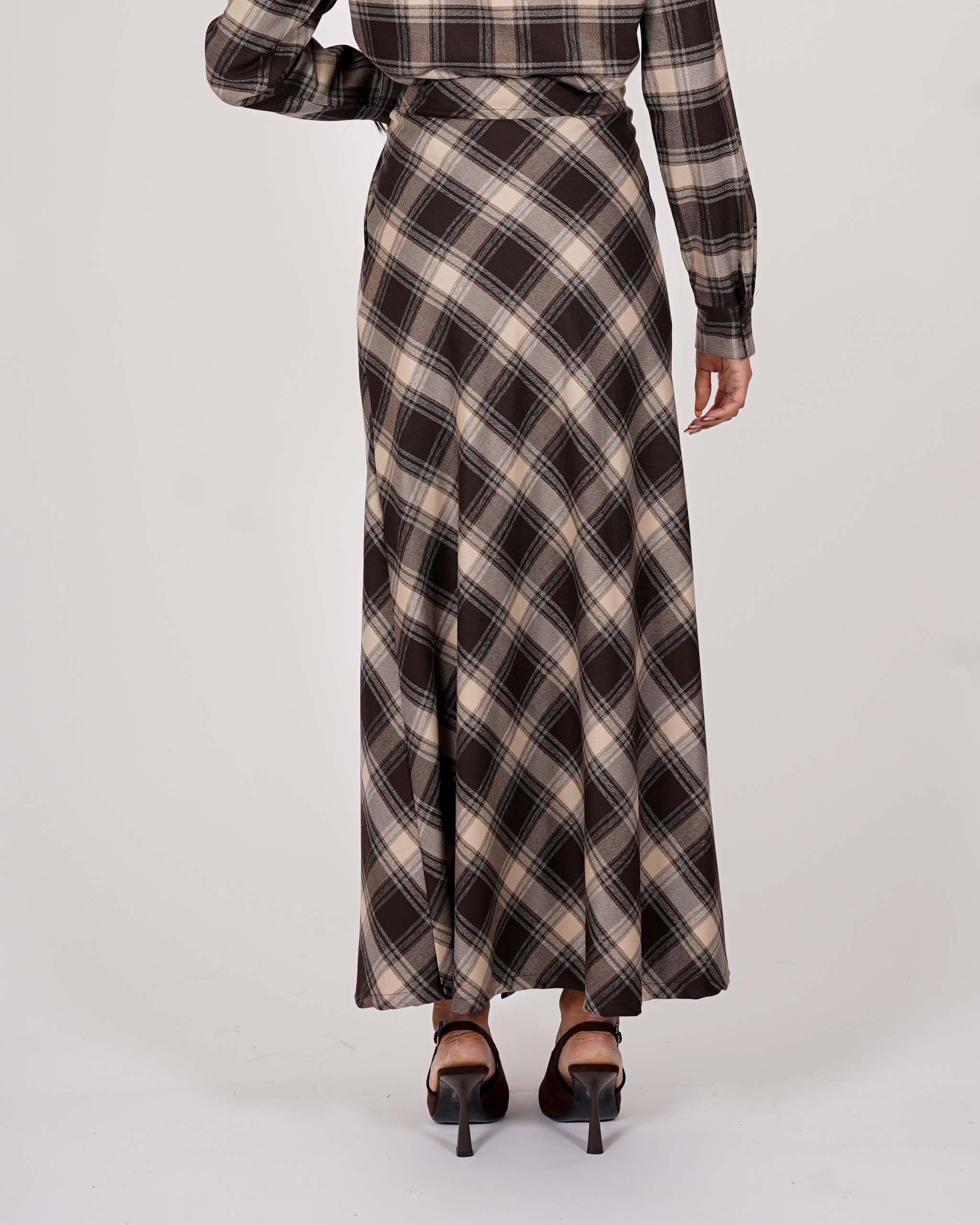 Gonna lunga stampa check - Rispettosa