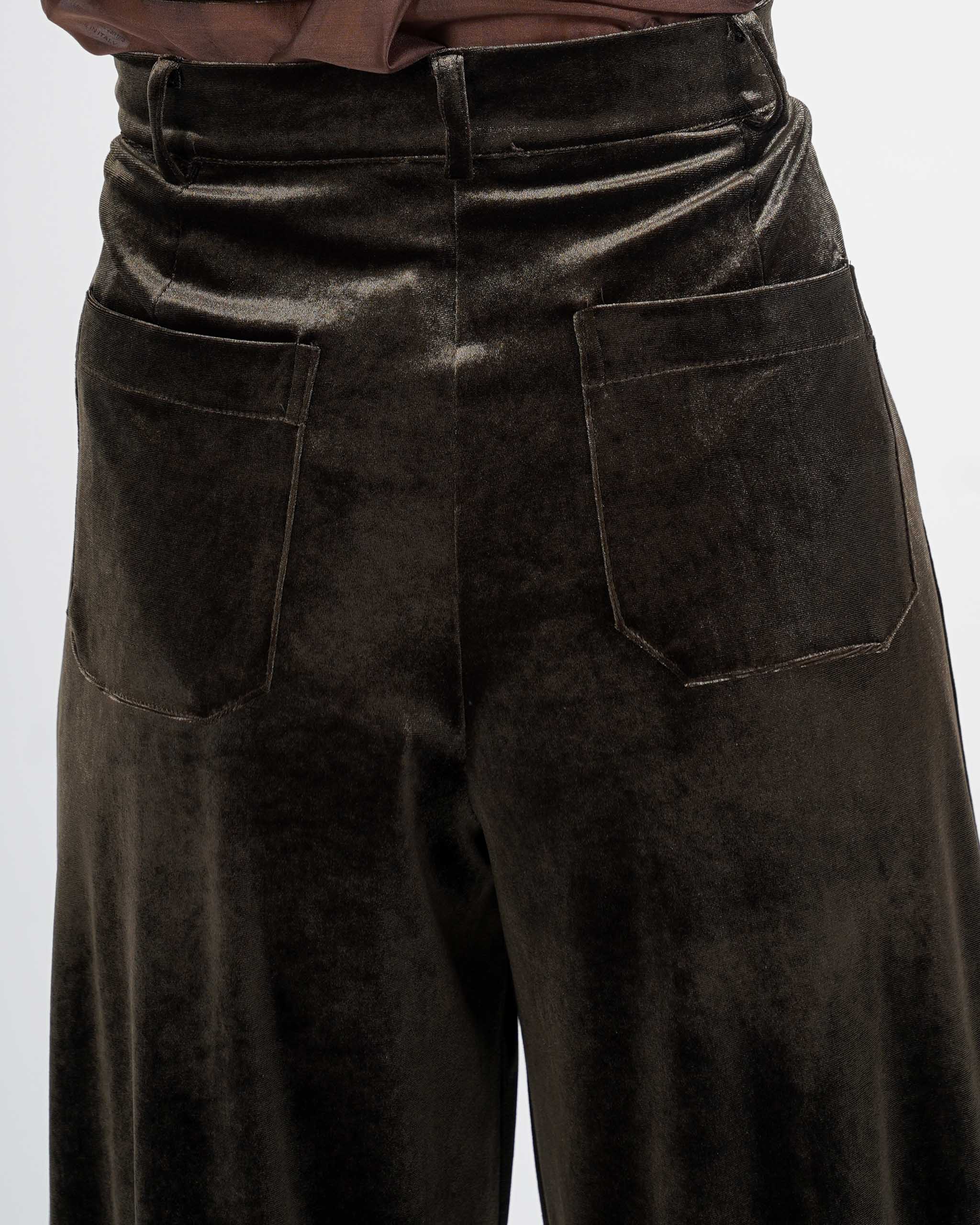 Pantaloni baloon in velluto liscio - Topazia