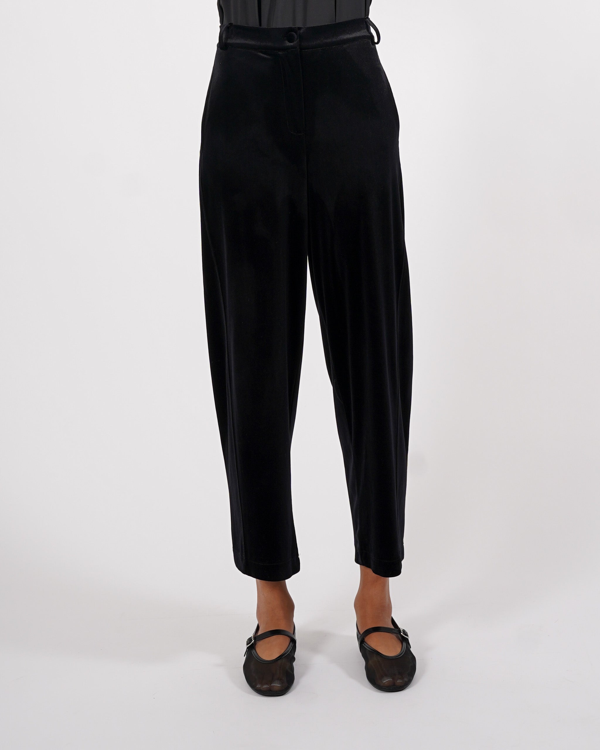 Pantaloni baloon in velluto liscio - Topazia