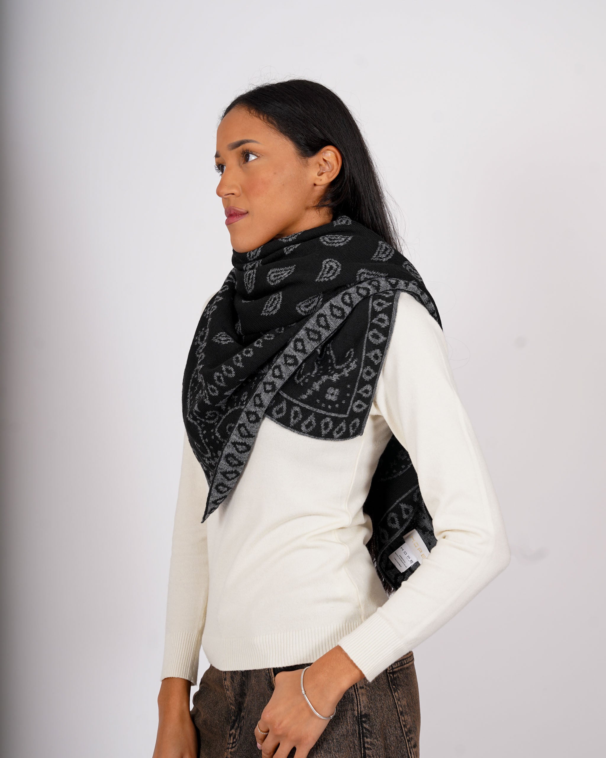 Sciarpa stampa cashemere misto lana - 2514