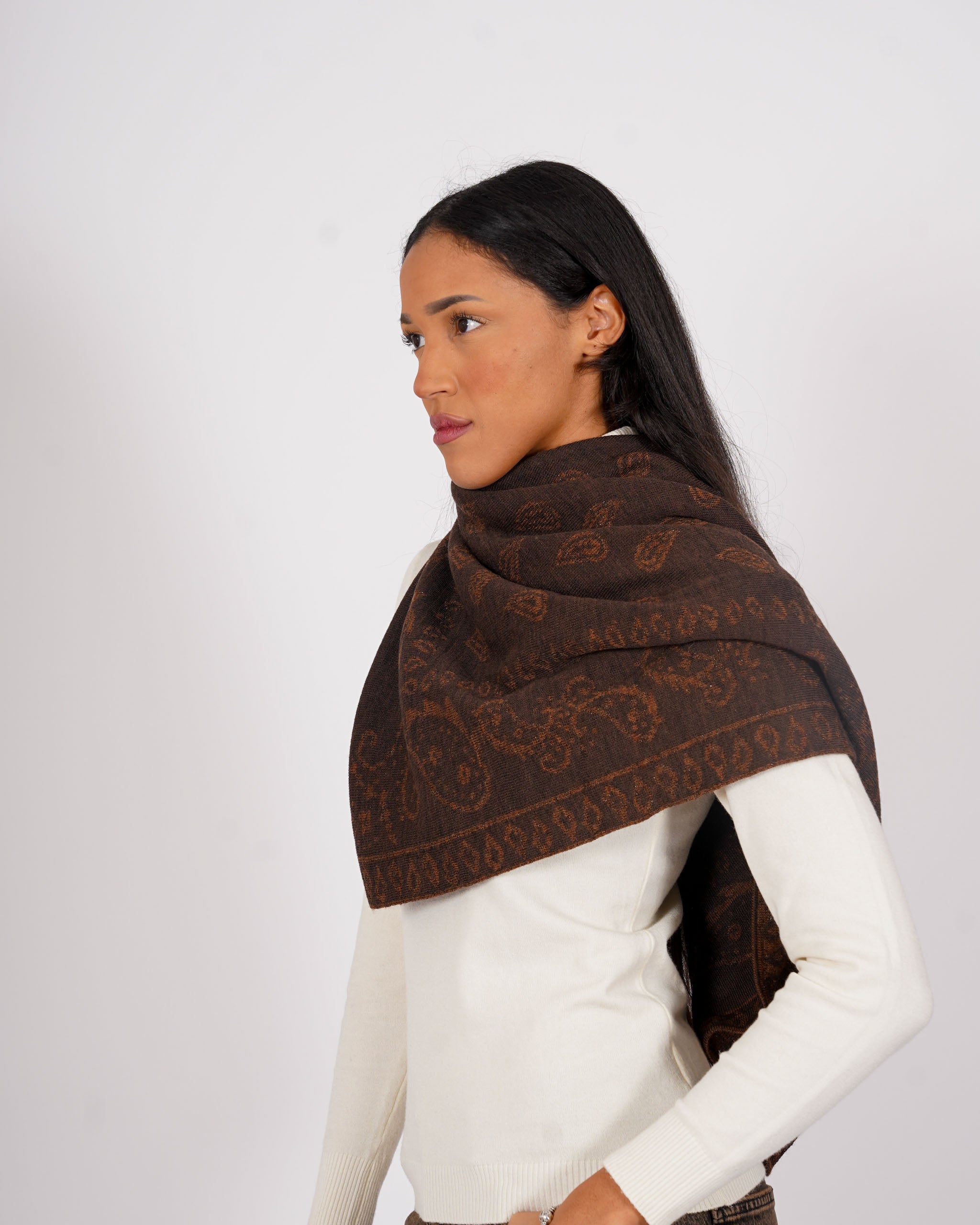 Sciarpa stampa cashemere misto lana - 2514