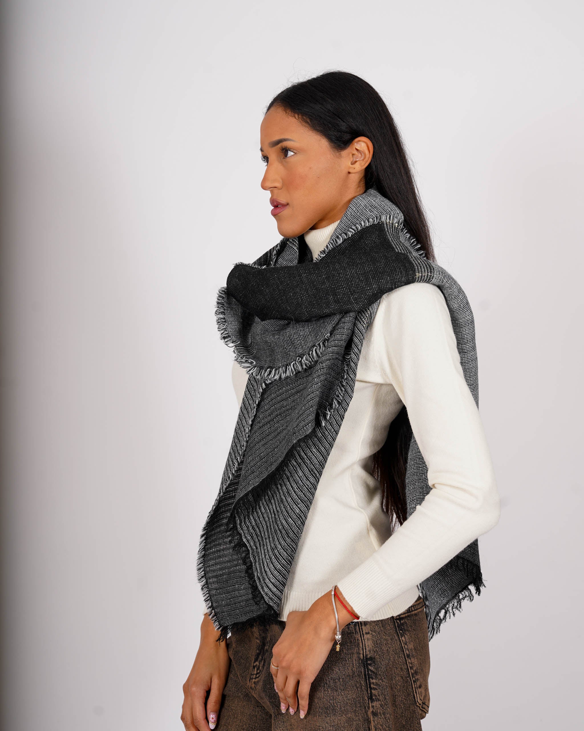 Sciarpa in maglia trama lurex - 7545