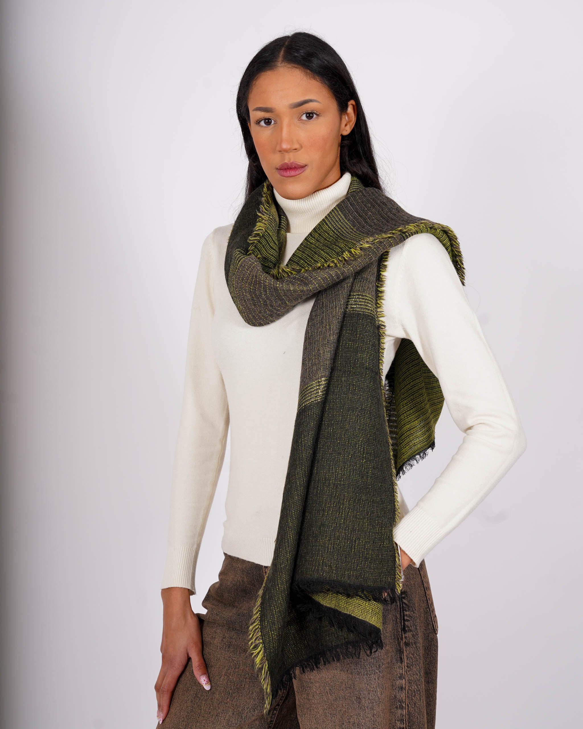 Sciarpa in maglia trama lurex - 7545