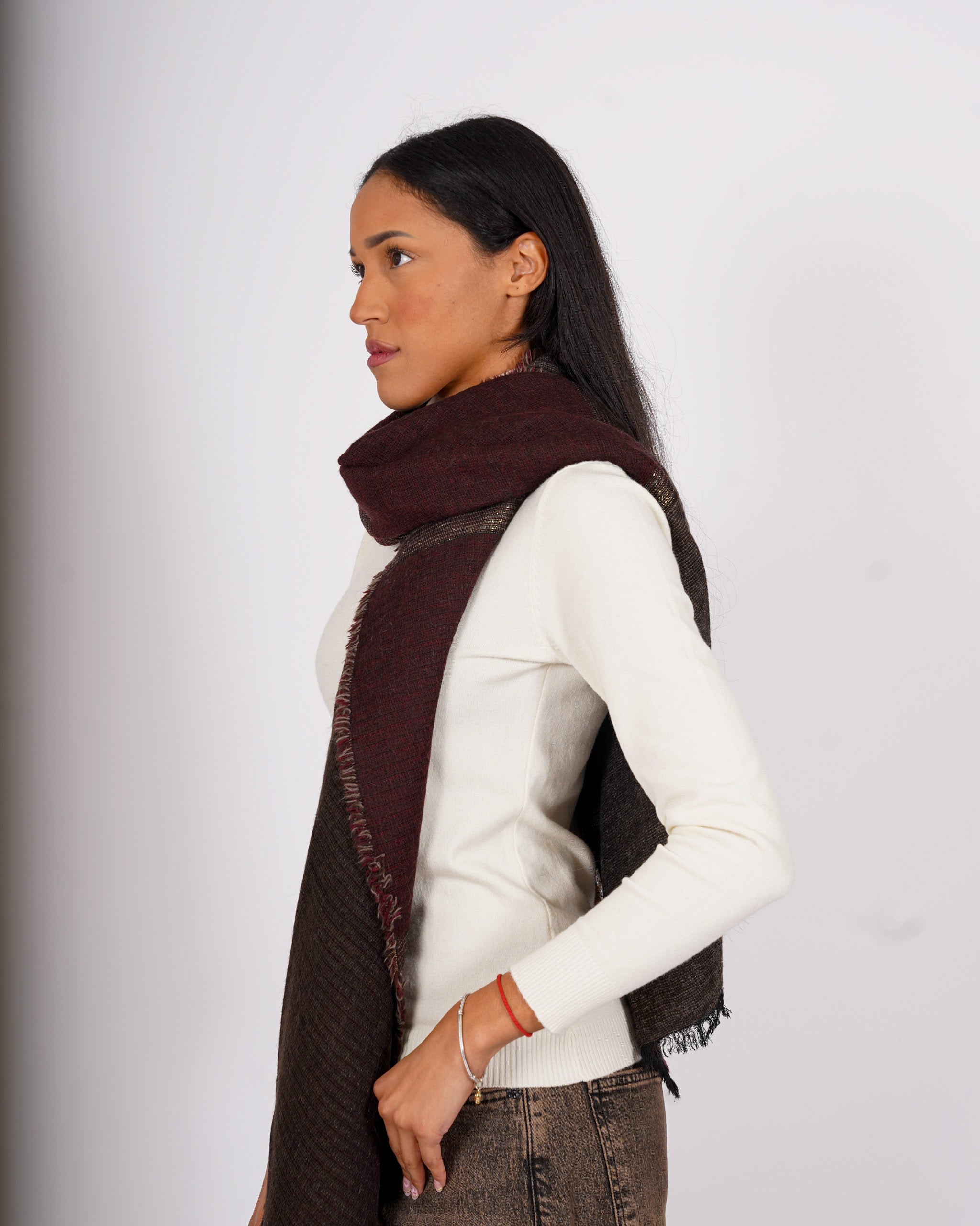 Sciarpa in maglia trama lurex - 7545