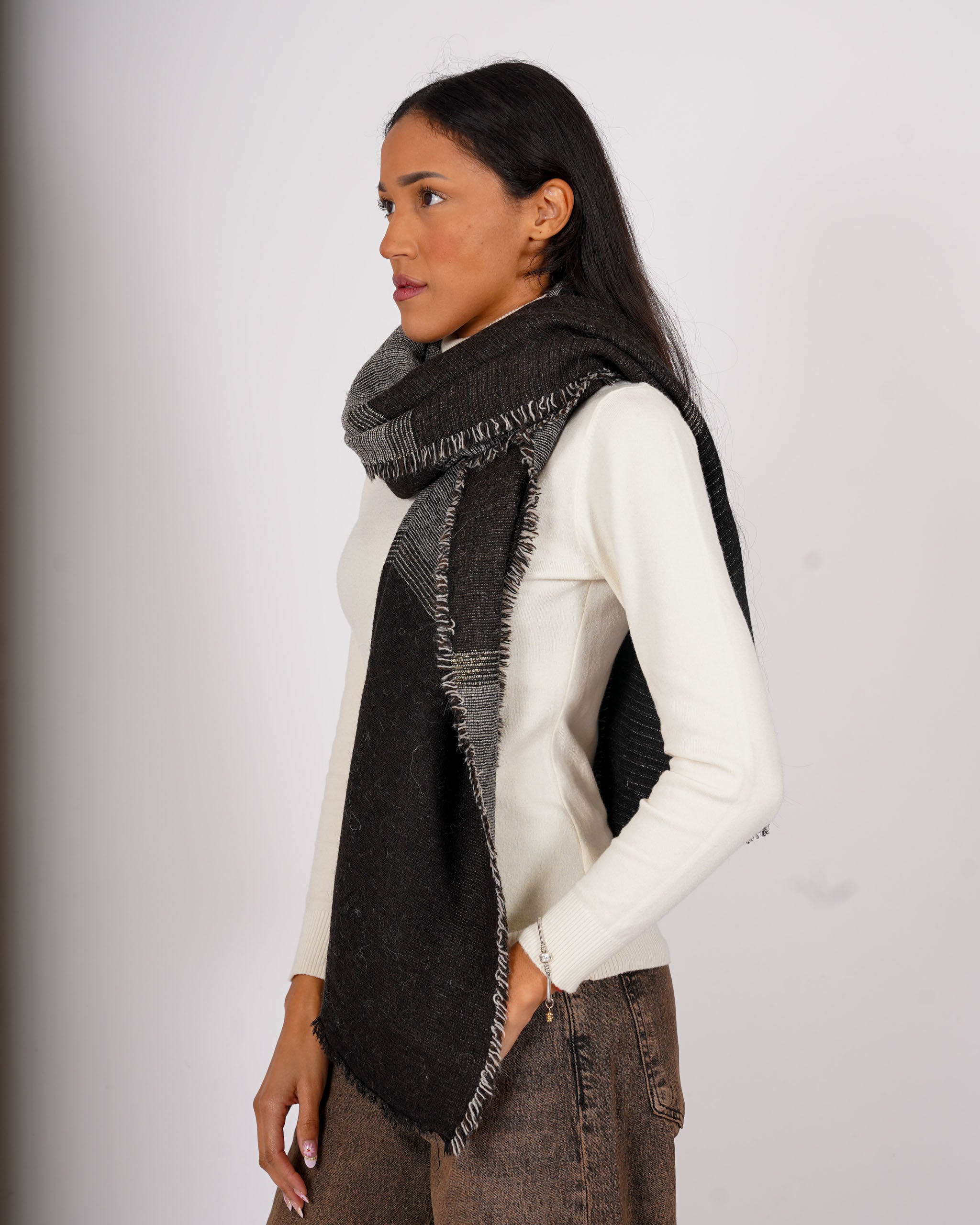 Sciarpa in maglia trama lurex - 7545