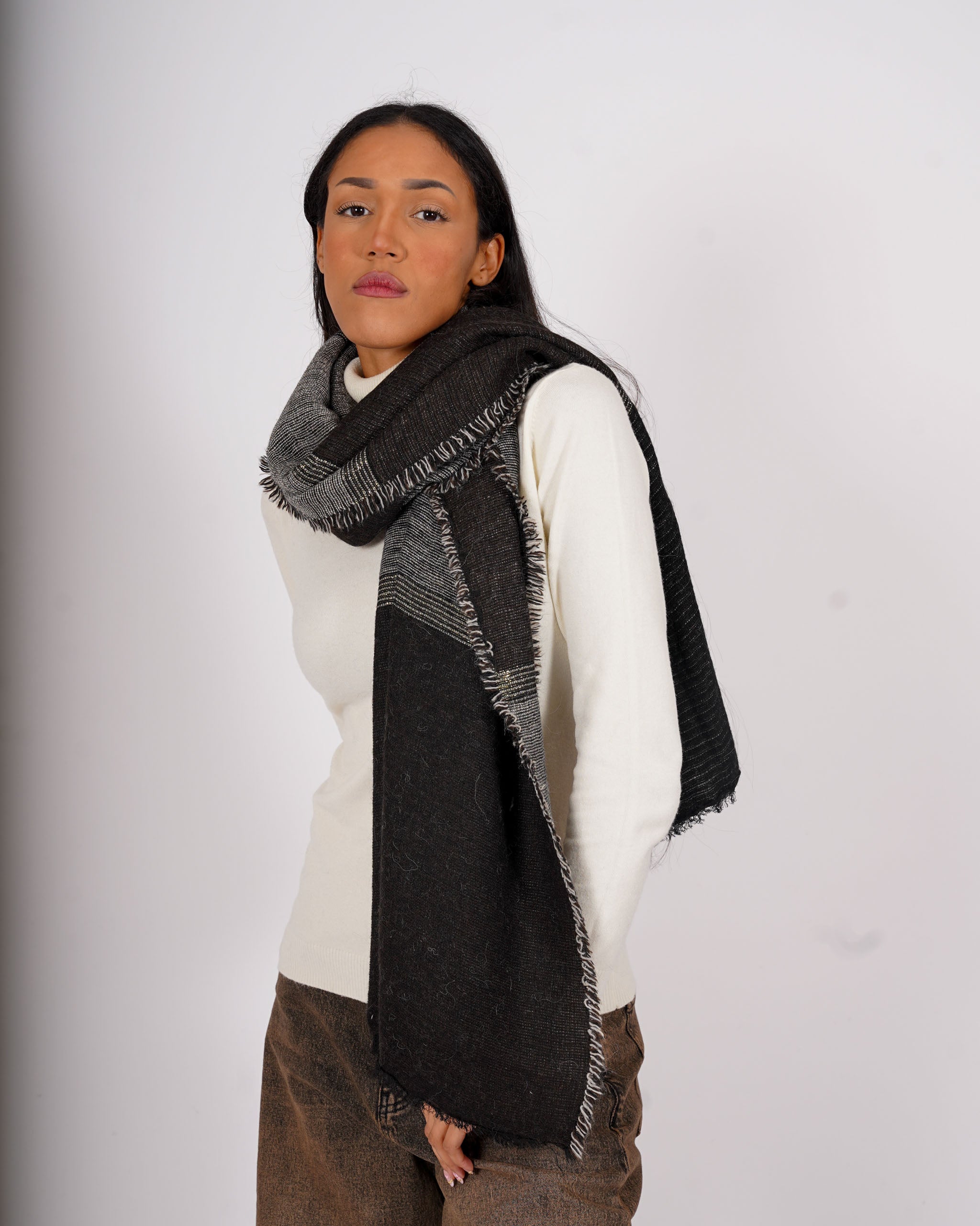 Sciarpa in maglia trama lurex - 7545