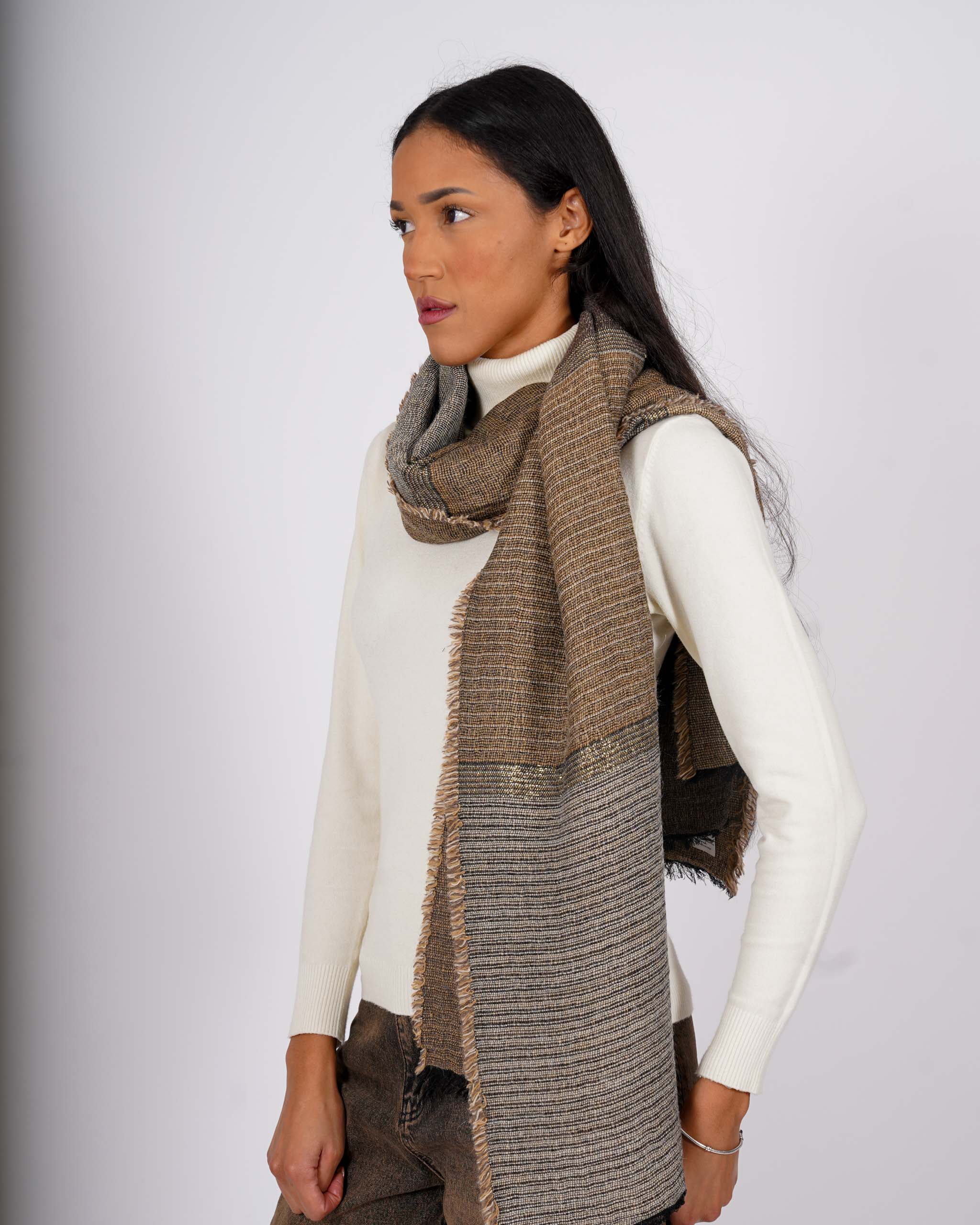 Sciarpa in maglia trama lurex - 7545