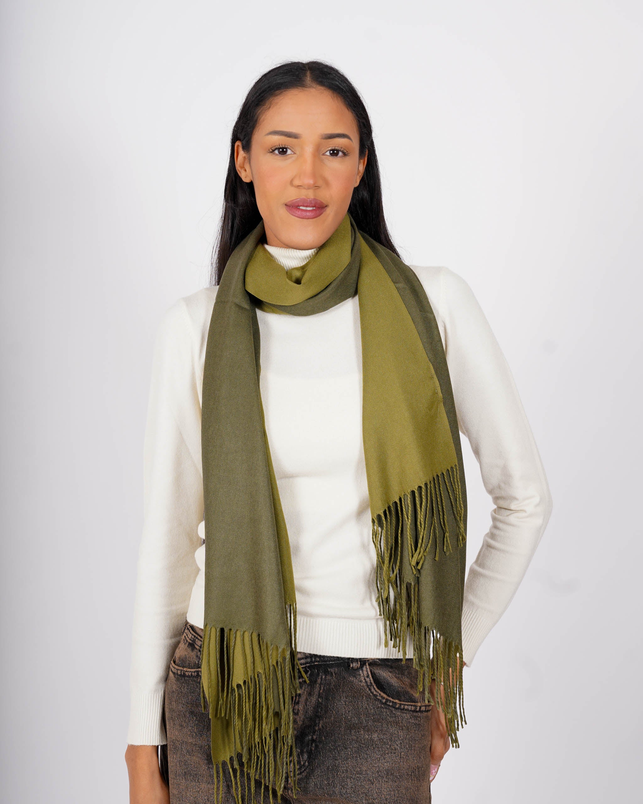 Sciarpa bicolor in misto lana - A2139