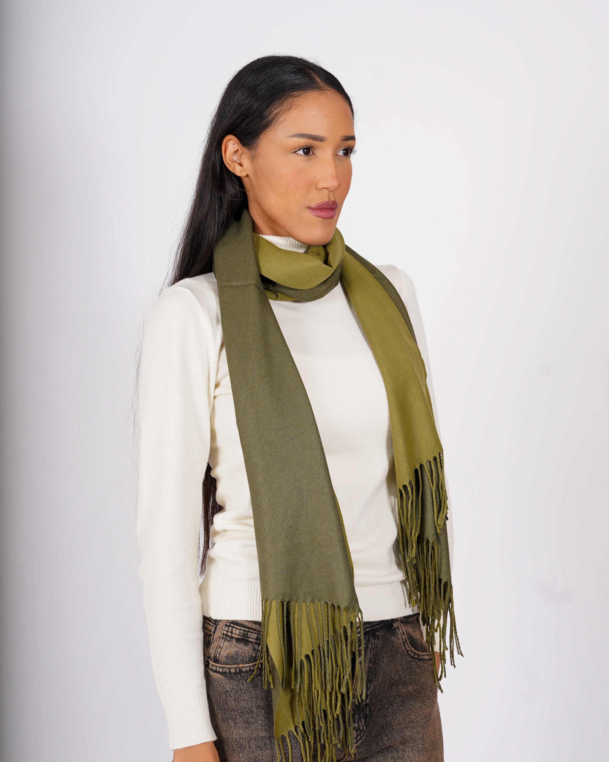 Sciarpa bicolor in misto lana - A2139