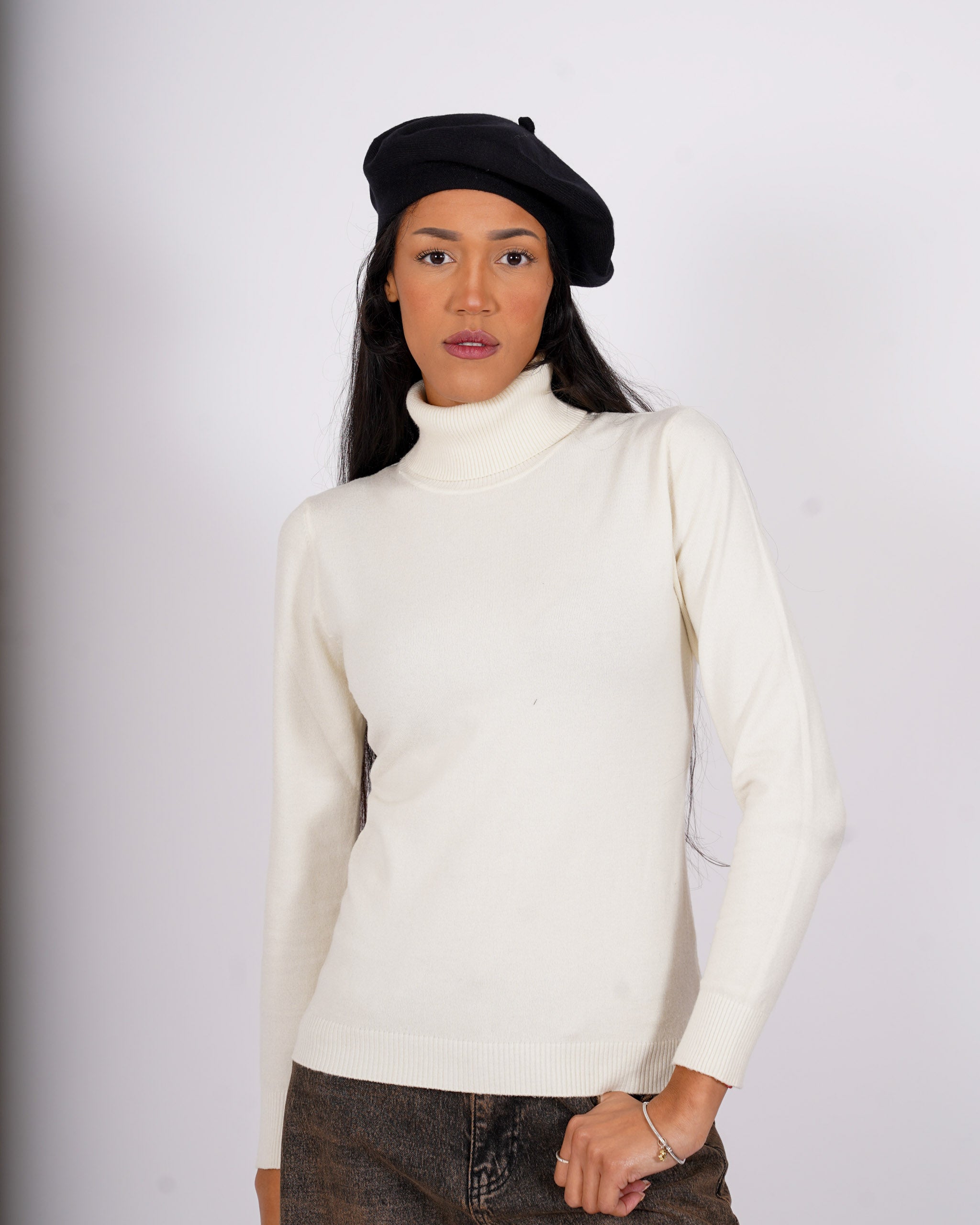 Cappello basco in misto lana - CA-18