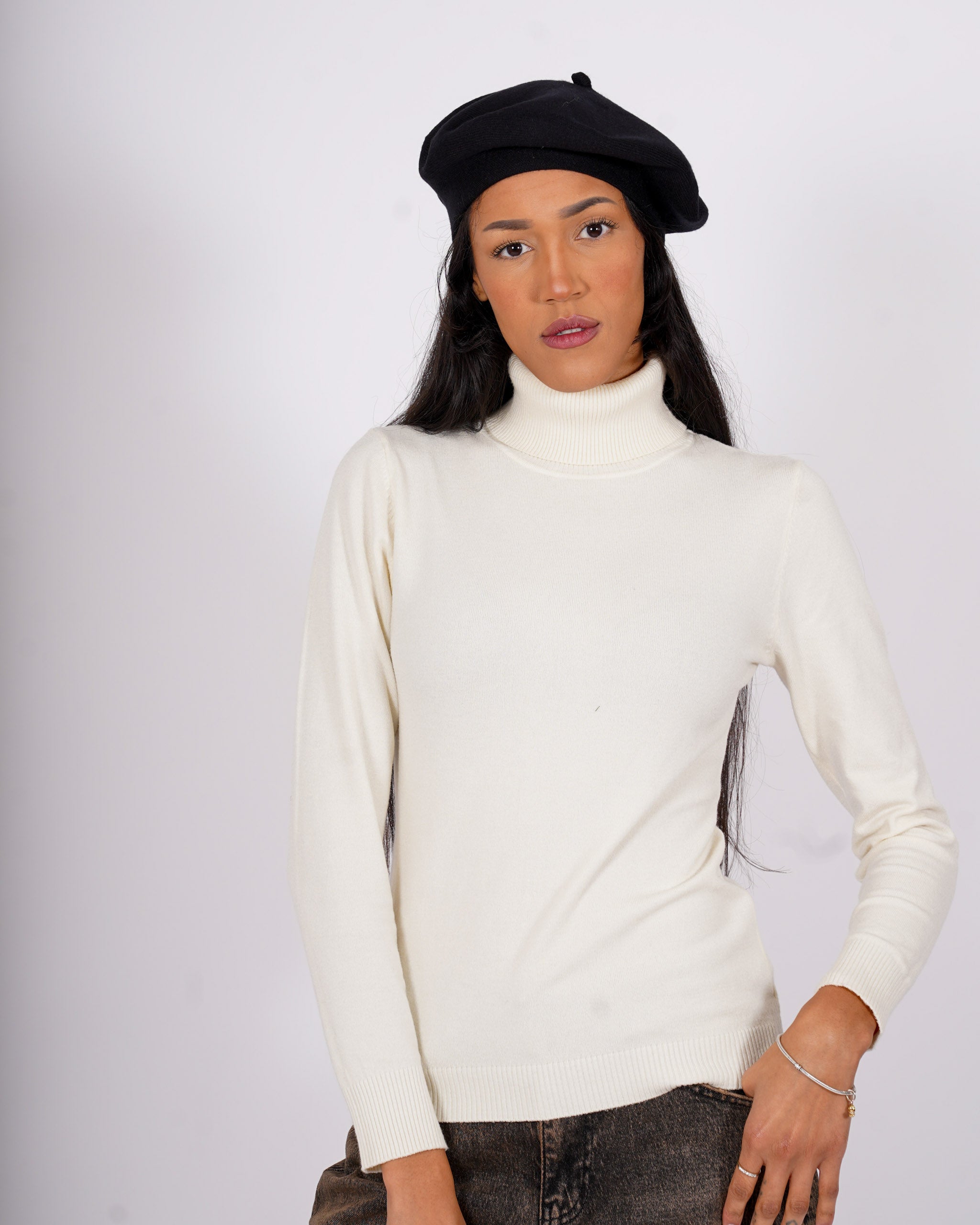 Cappello basco in misto lana - CA-18