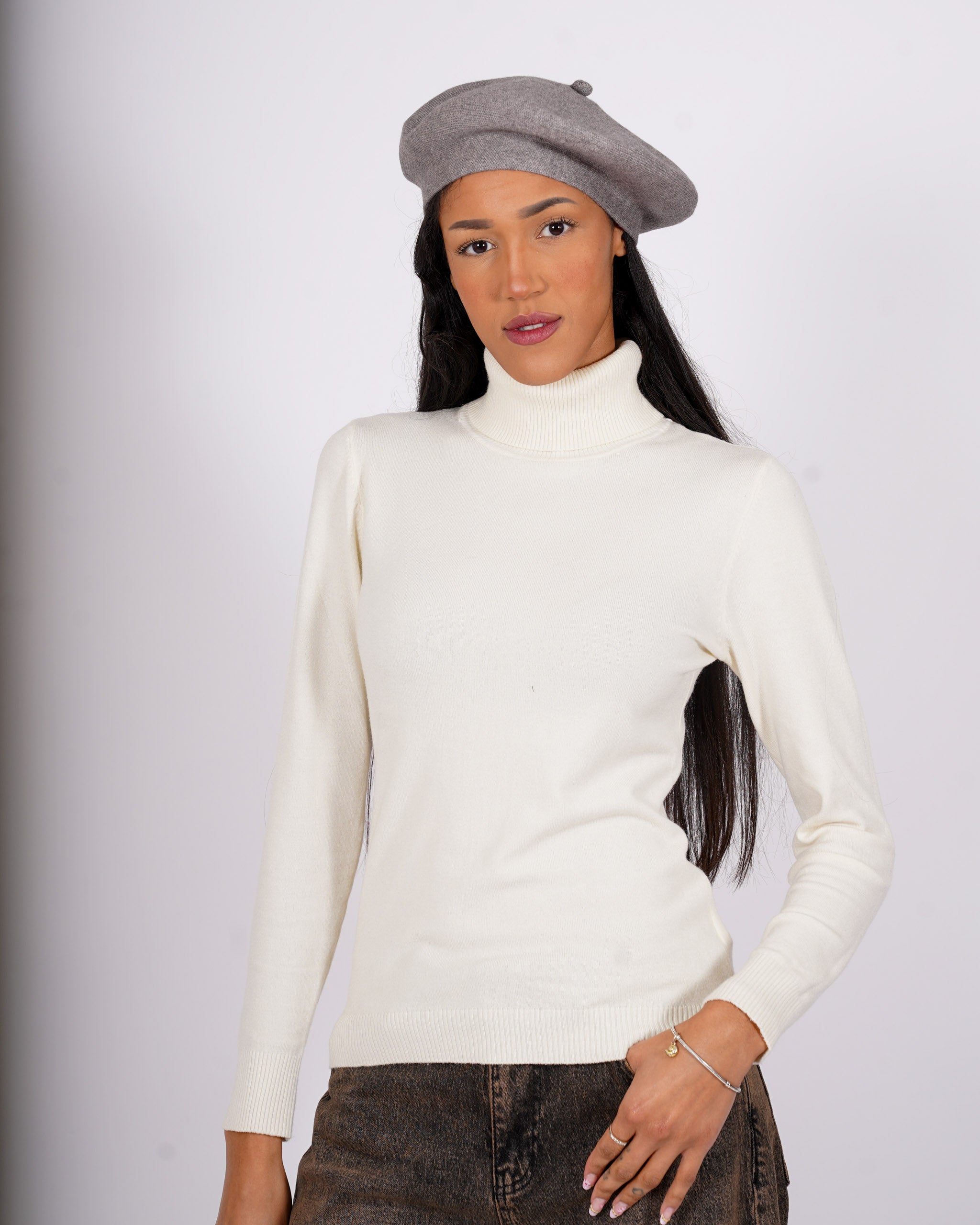 Cappello basco in misto lana - CA-18