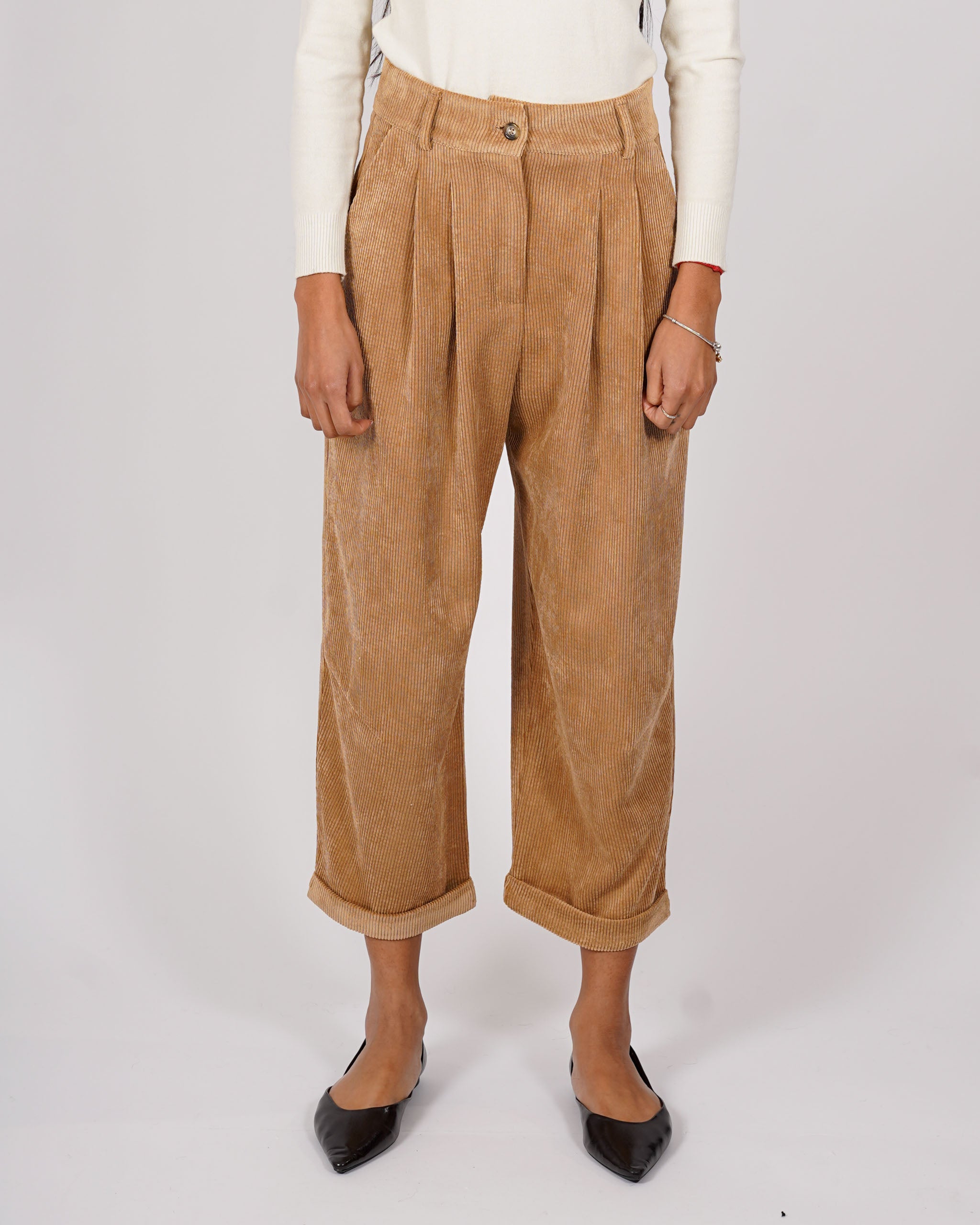 Pantaloni baloon con tasche in velluto - Deledda