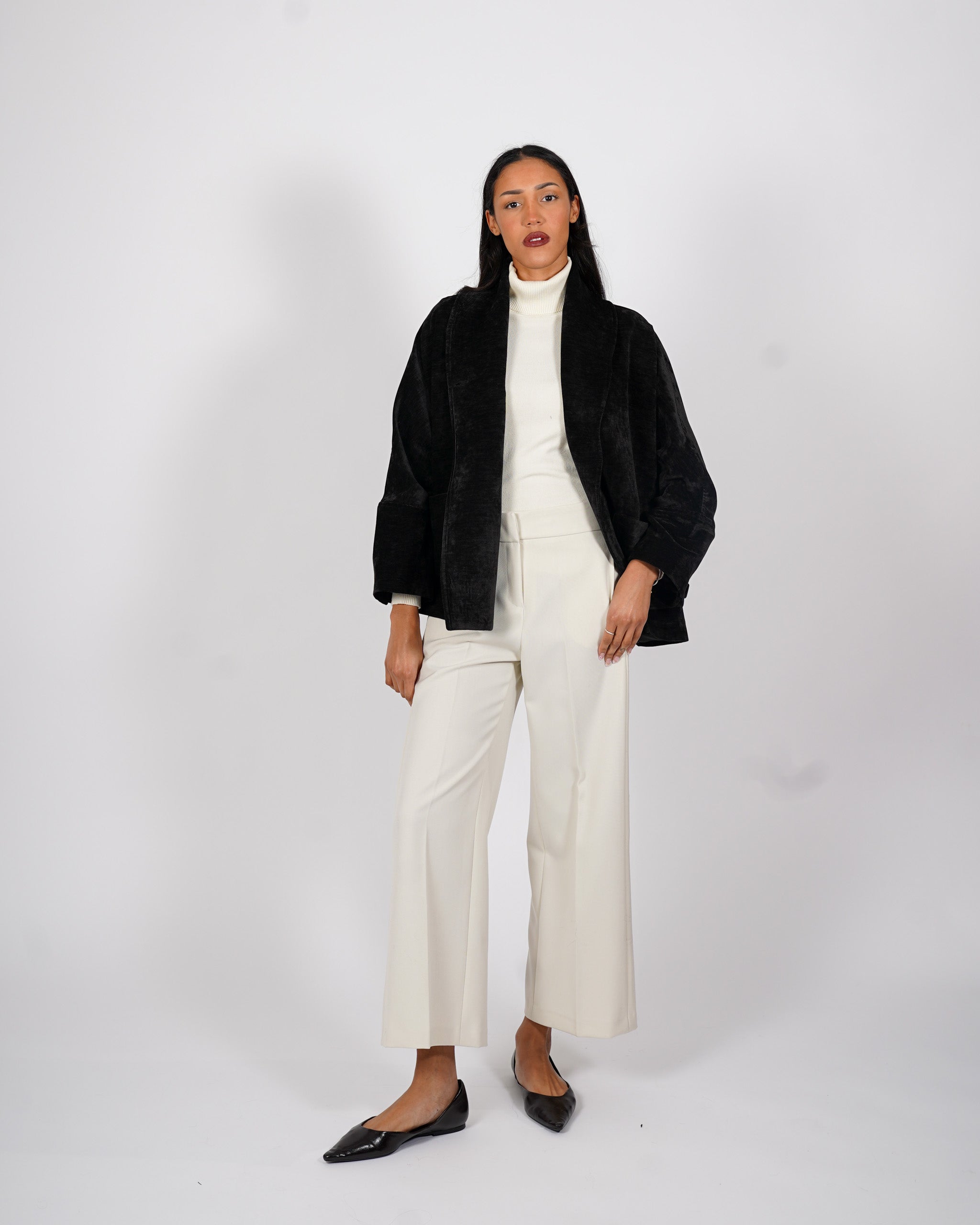 Blazer over monopetto in velluto liscio - Argento