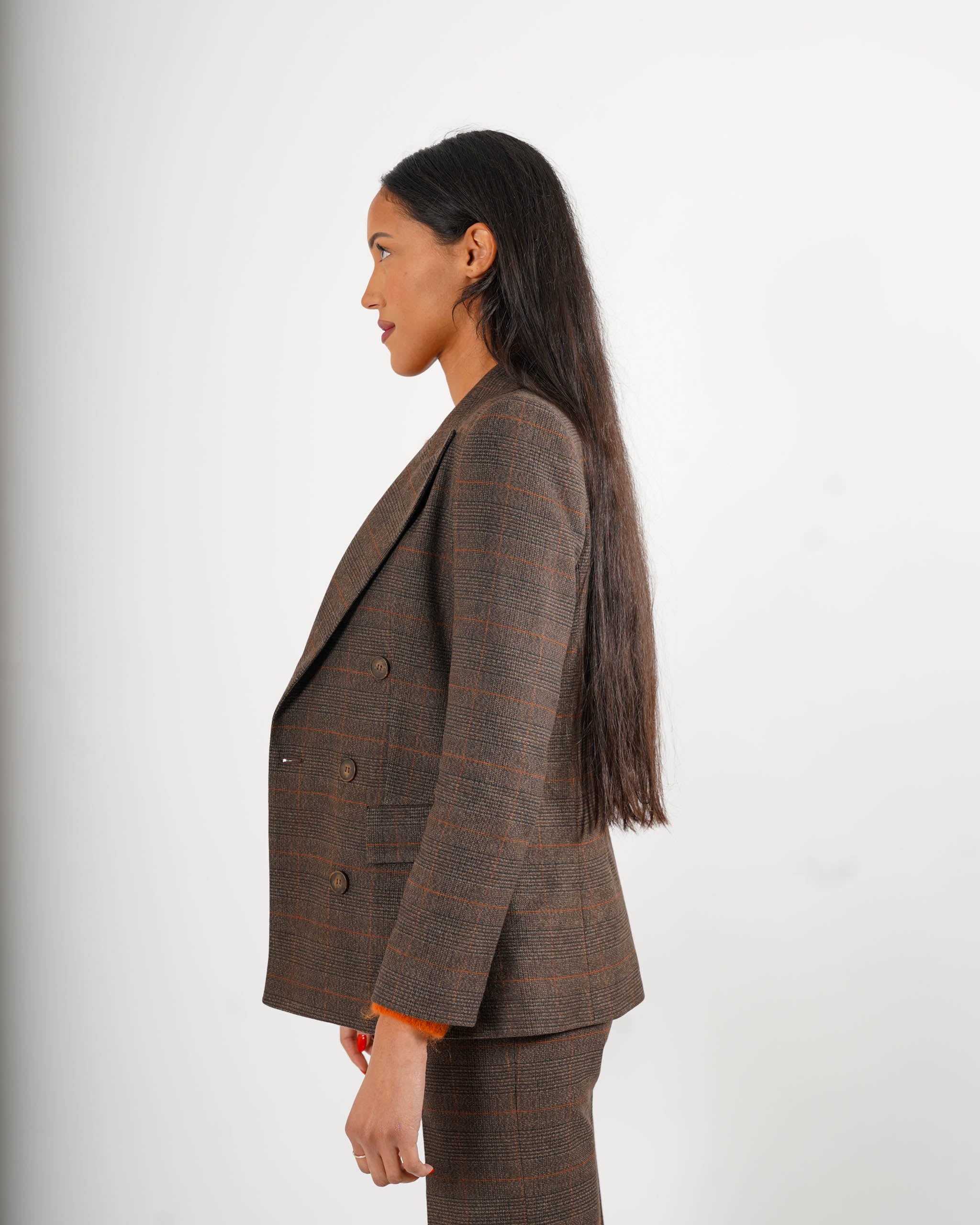 Giacca doppio petto con sei bottoni in frescolana - Tiffany