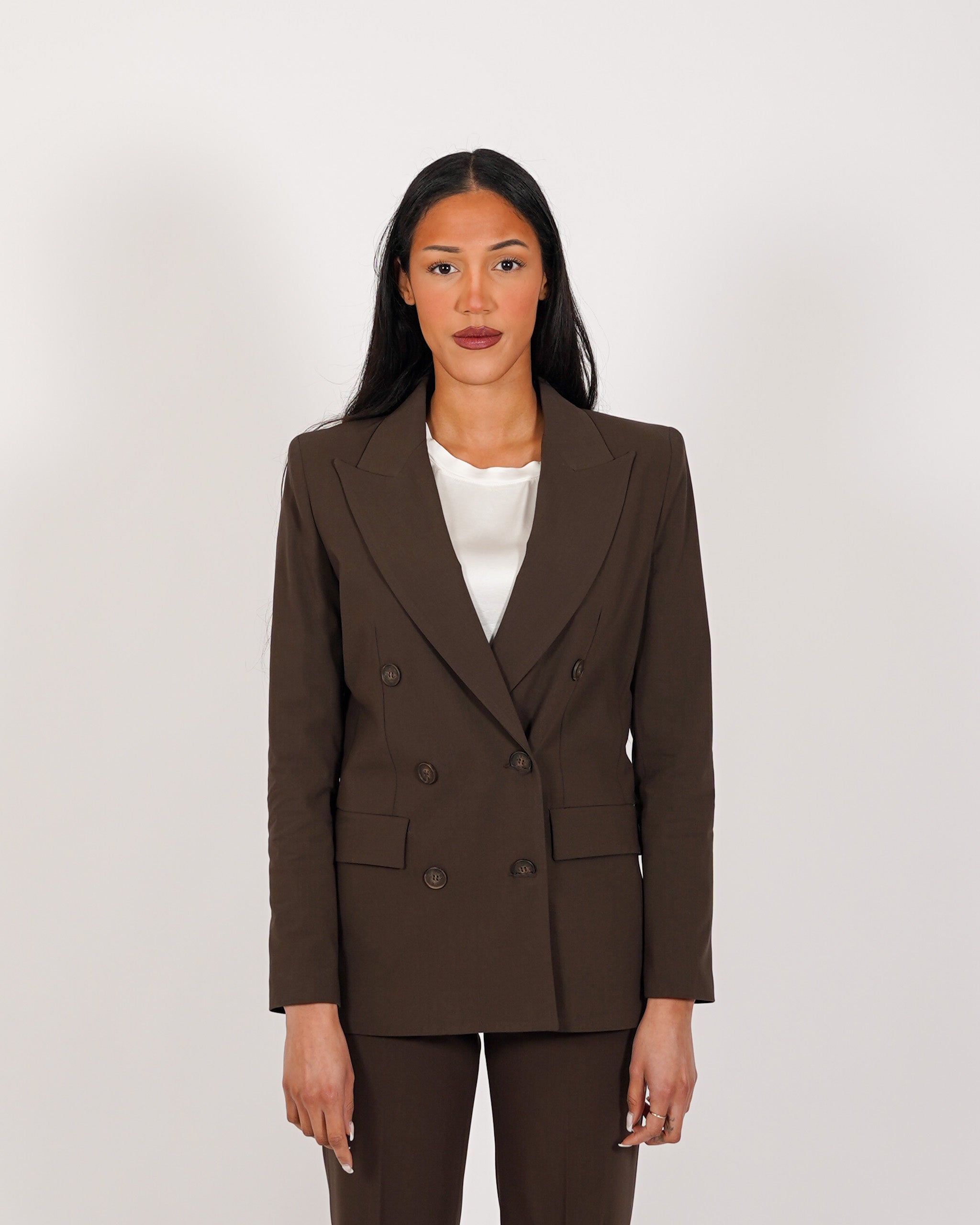 Giacca doppio petto con sei bottoni in ecofibra - Tiffany