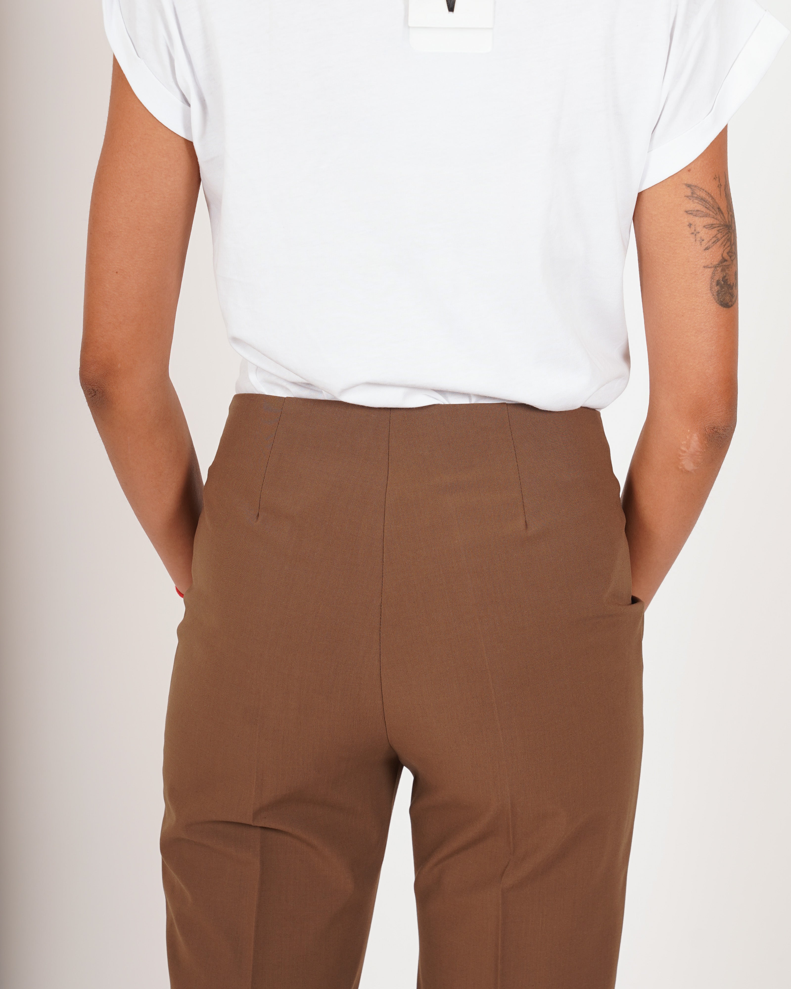 Pantaloni slim fit in tessuto ecofibra - Timorosa