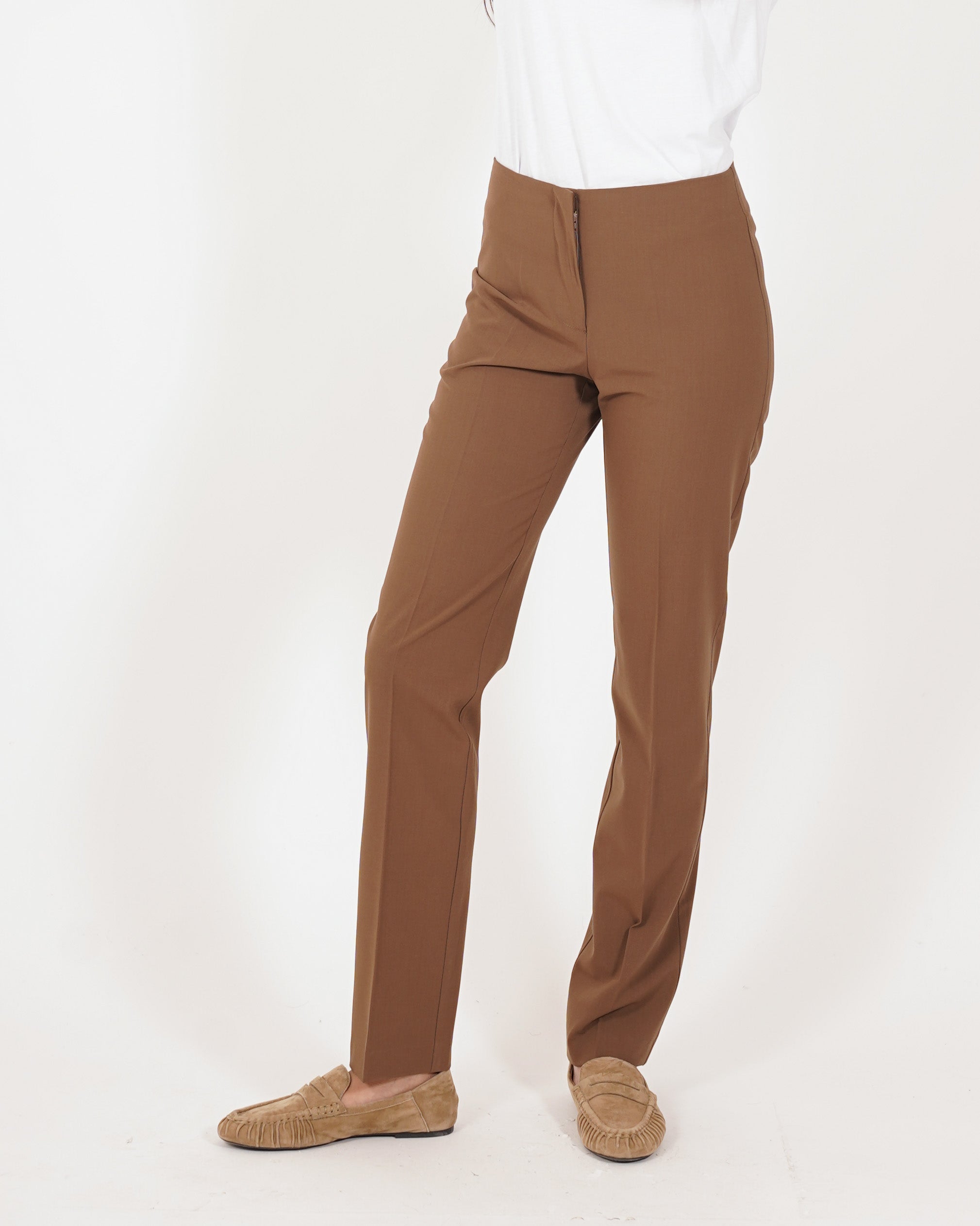 Pantaloni slim fit in tessuto ecofibra - Timorosa