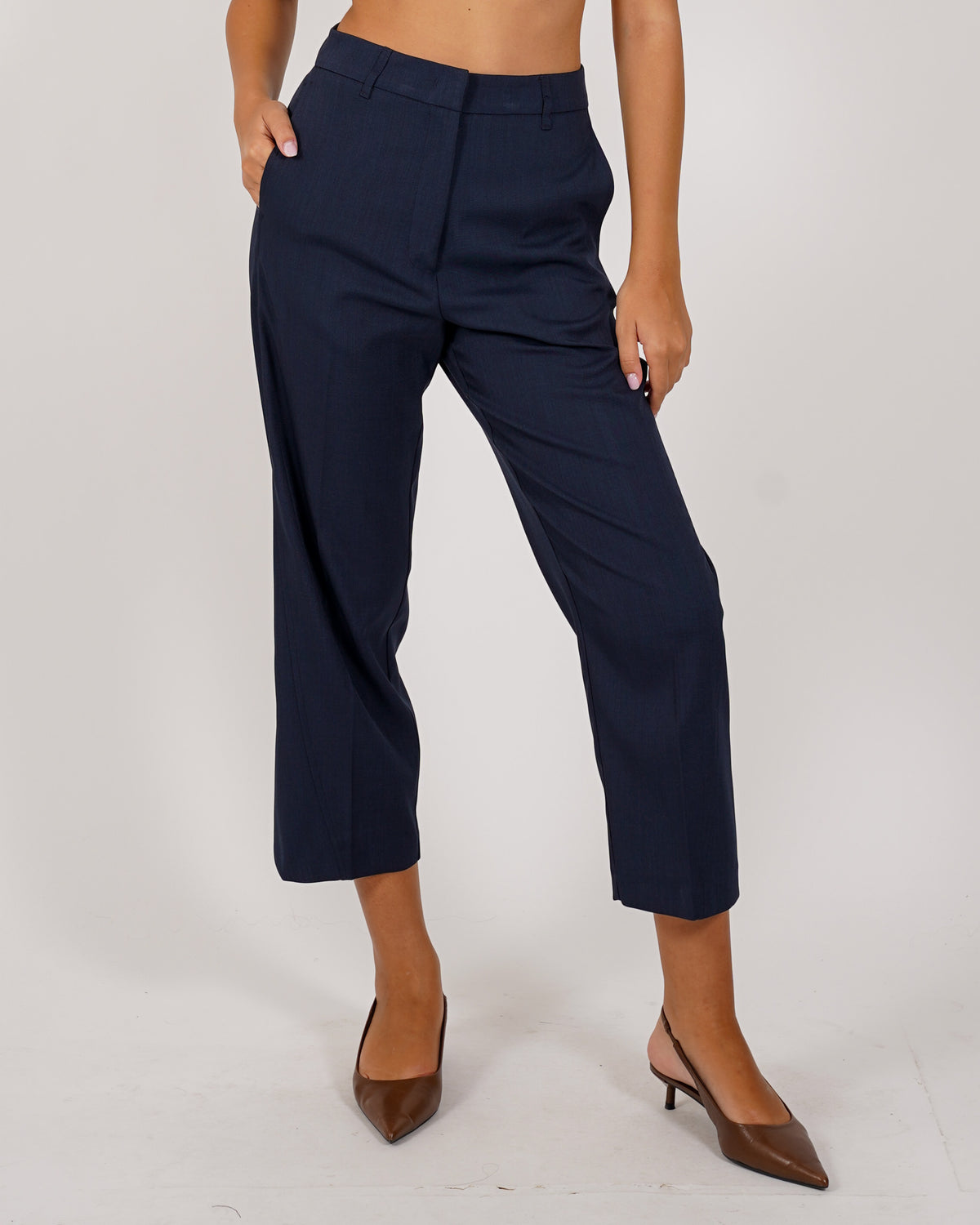 Pantaloni cropped in eco fibra - Diretta