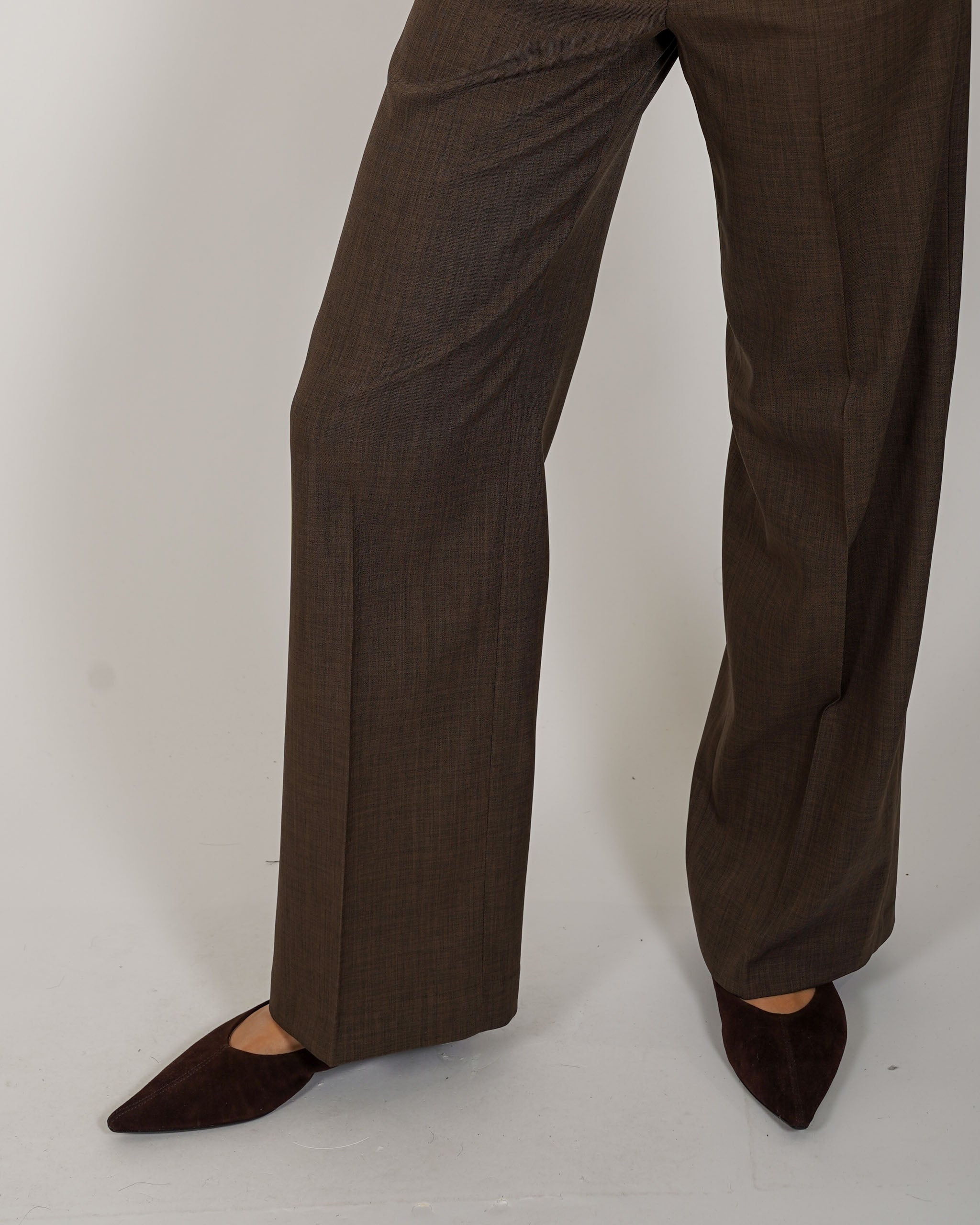 Pantaloni palazzo a vita alta in ecofibra – Giovanna