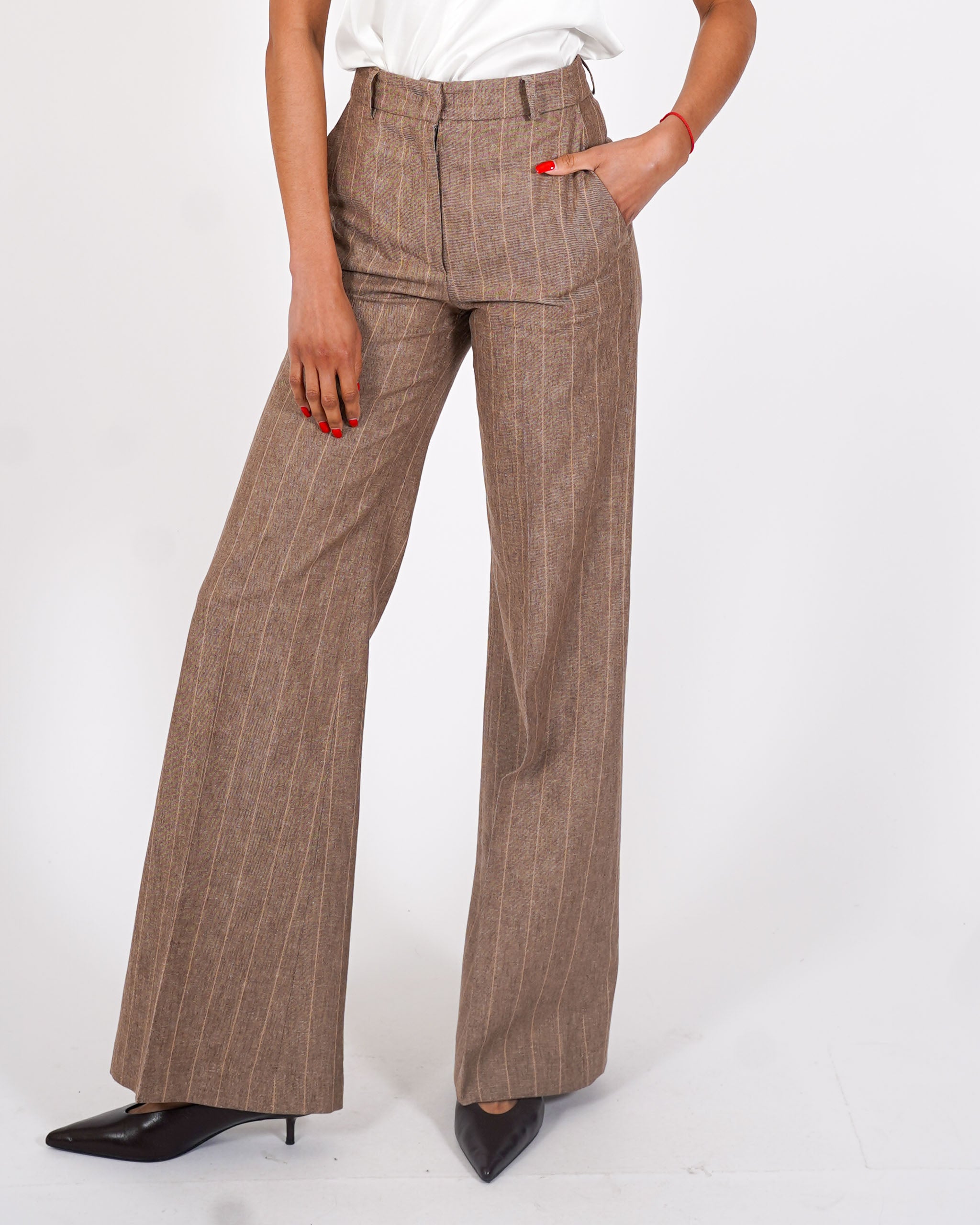 Pantaloni regular fit in ecofibra - Roberts