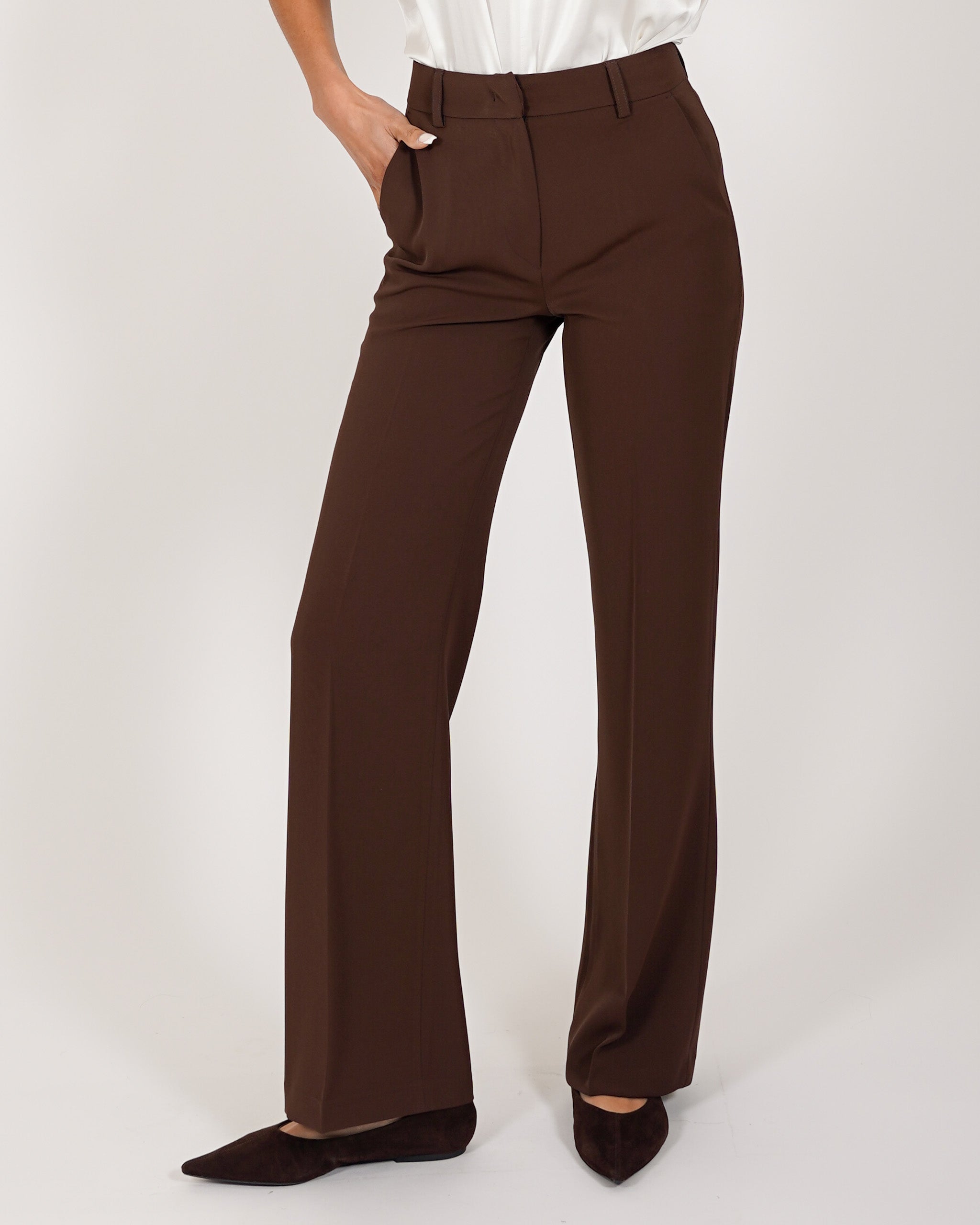 Pantaloni palazzo vita alta - Piegata