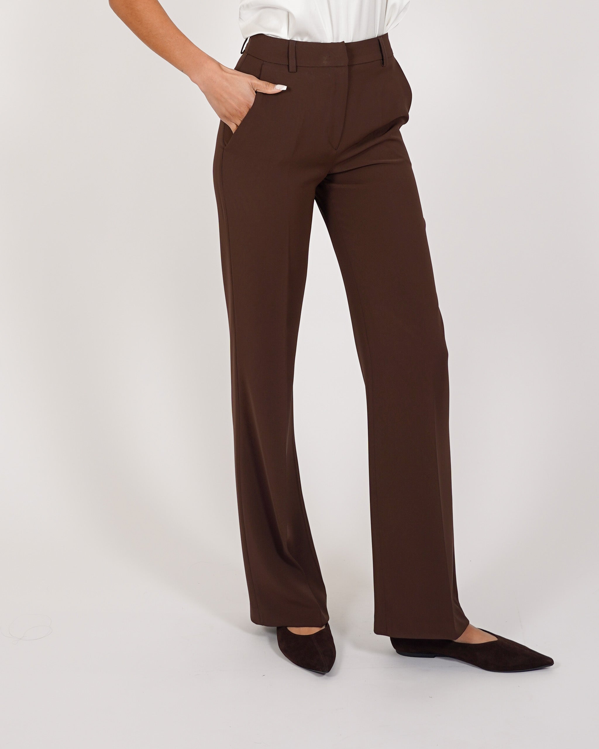 Pantaloni palazzo vita alta - Piegata